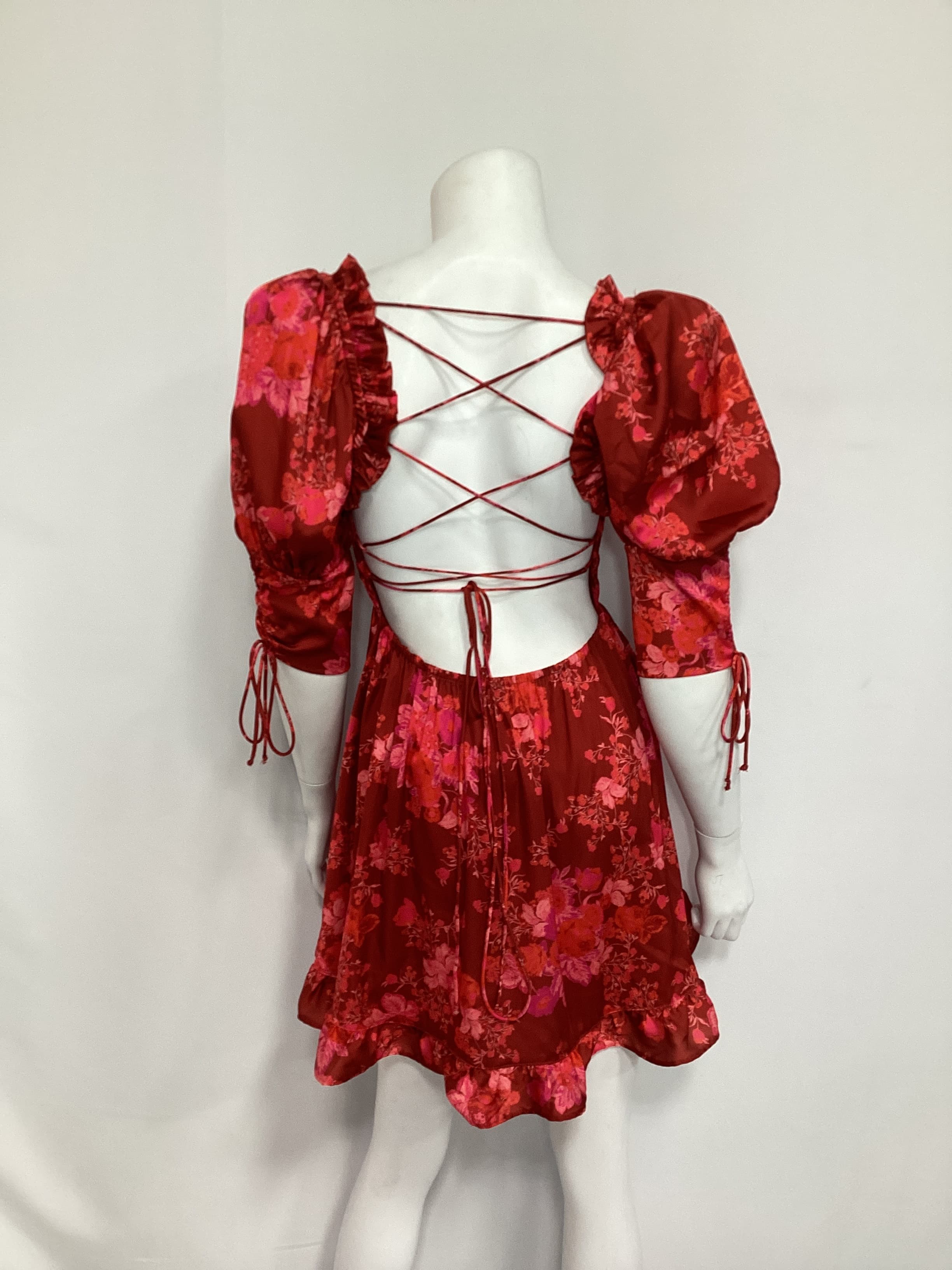 Alia Mini Dress In Red - Image 2