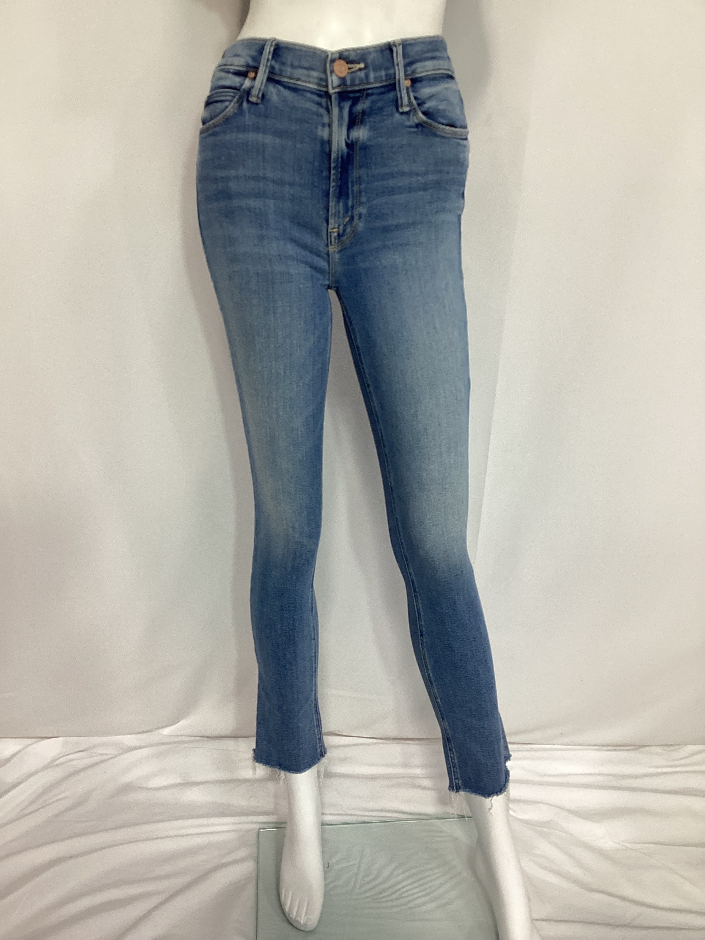 Mid Rise Dazzler Ankle Fray Jeans - Image 2