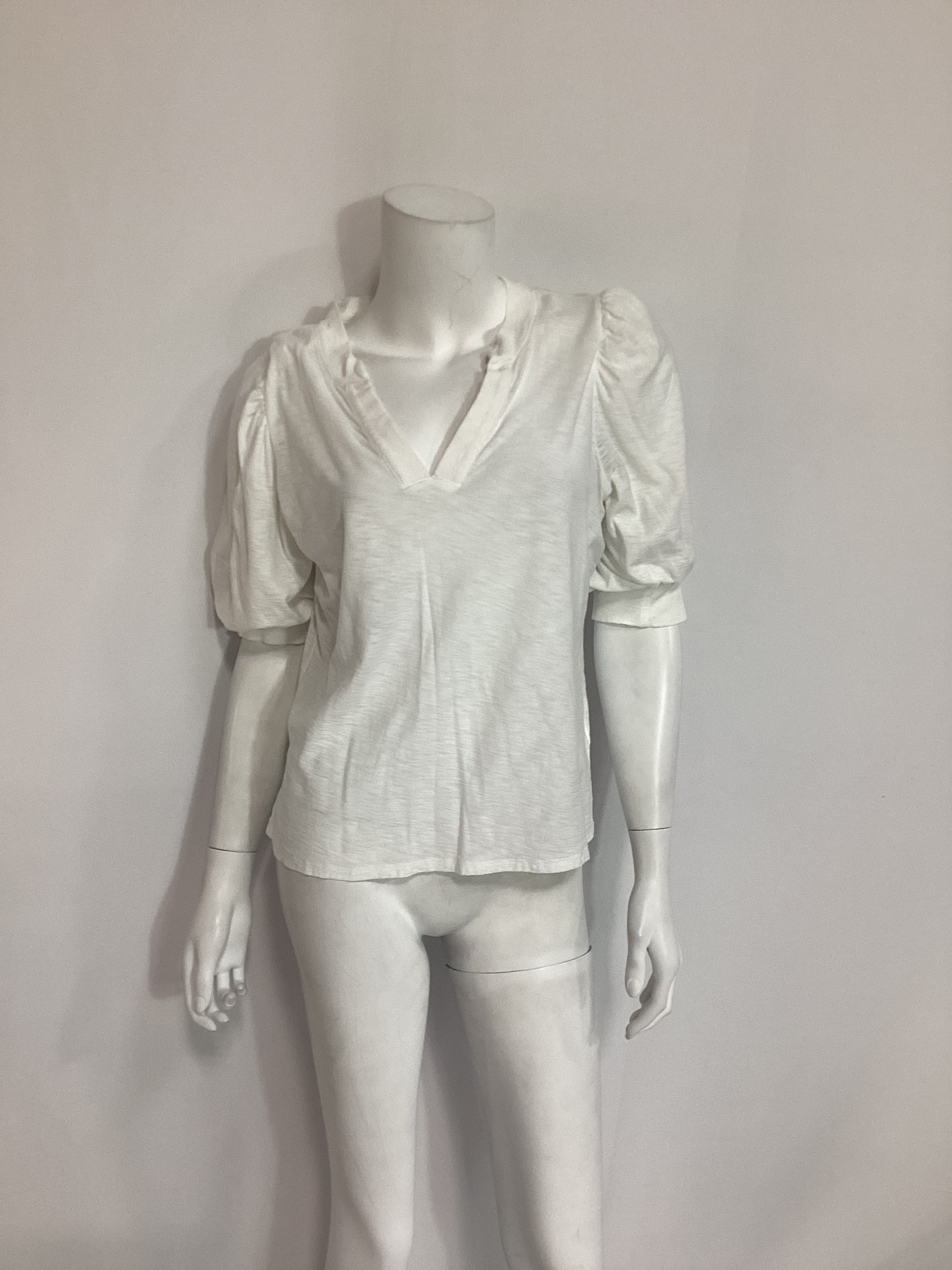 Lou Peasant Top In White - Image 3