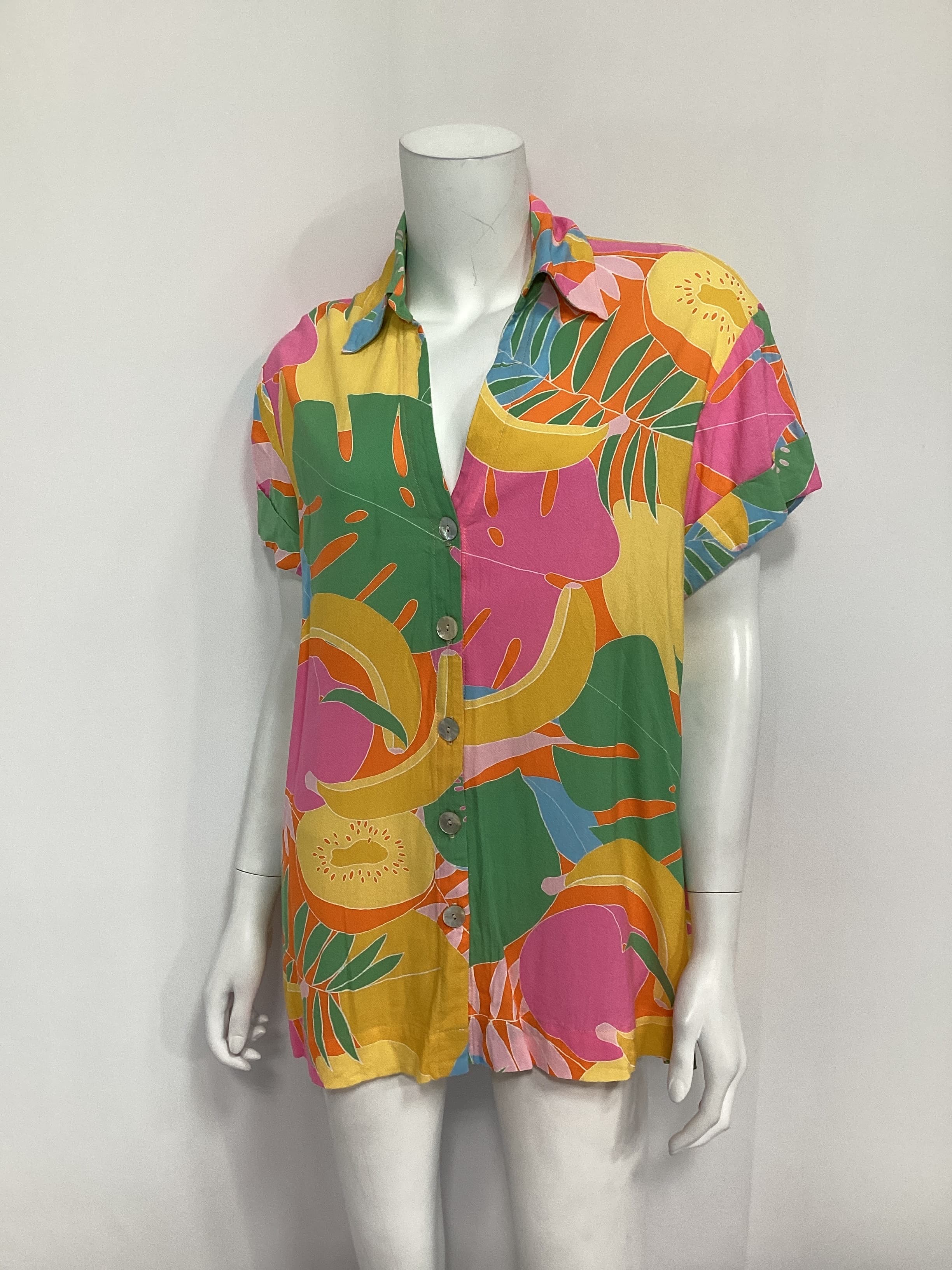 Parker Button Down In Tropical Fruit - Image 4