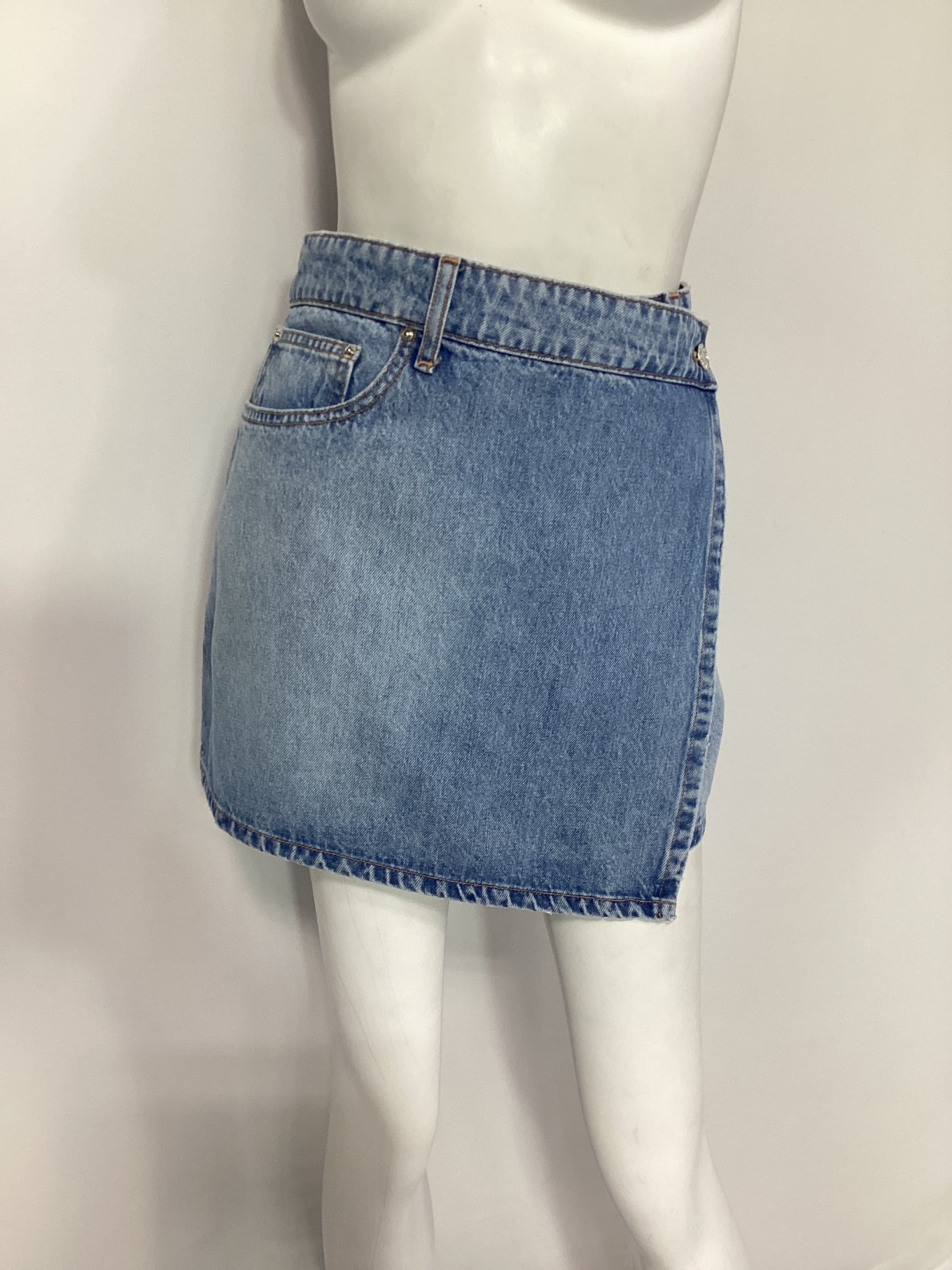 10 Crosby Winnie Asymmetric Denim Skort - Image 2