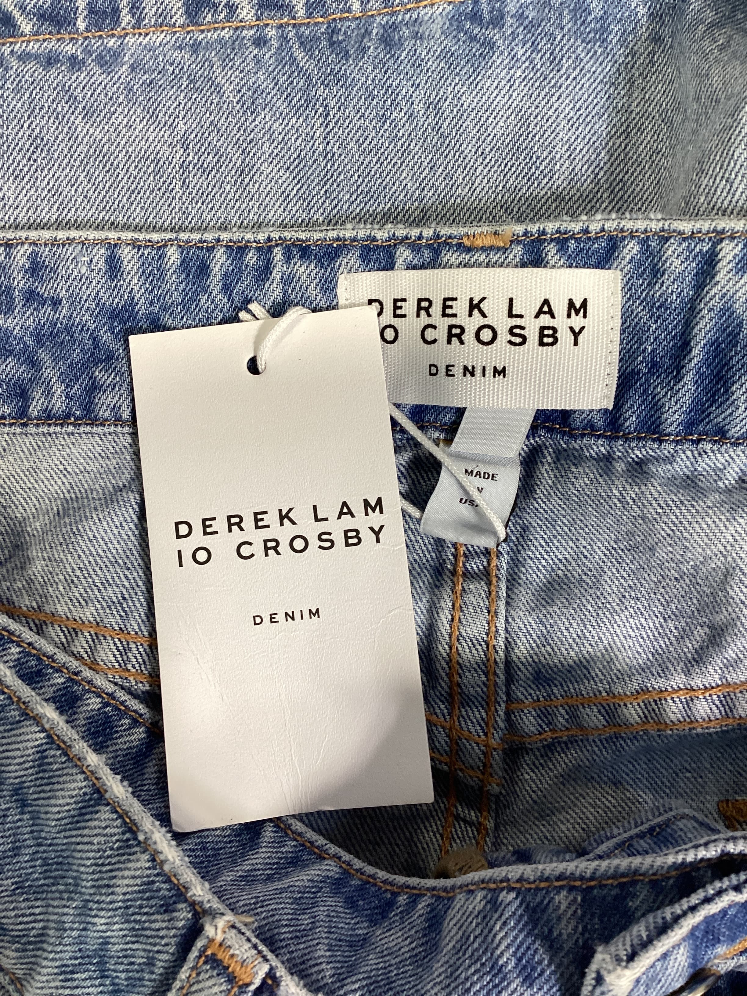 10 Crosby Winnie Asymmetric Denim Skort - Image 3