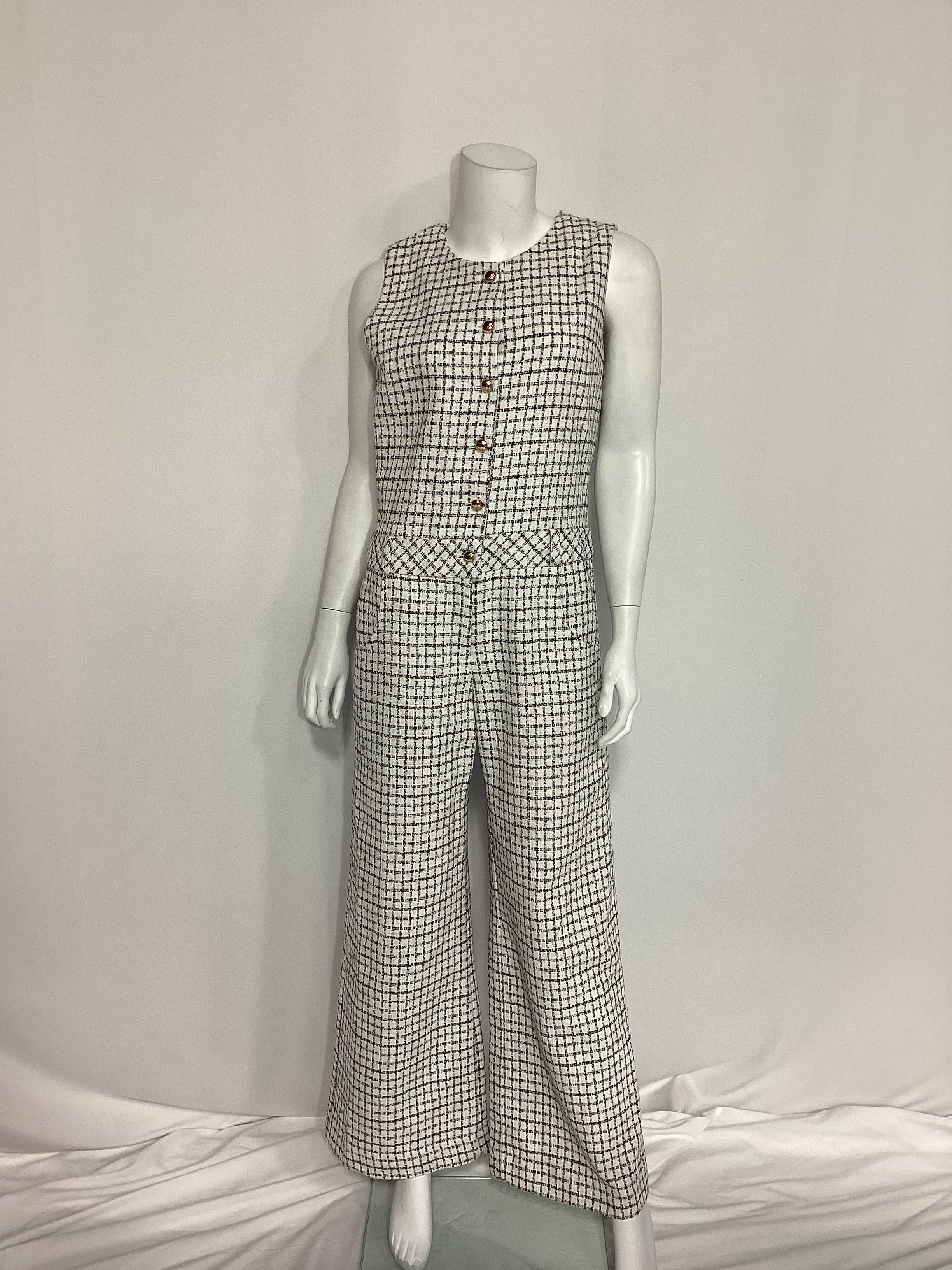 Tori Jumpsuit In White & Black - Image 2
