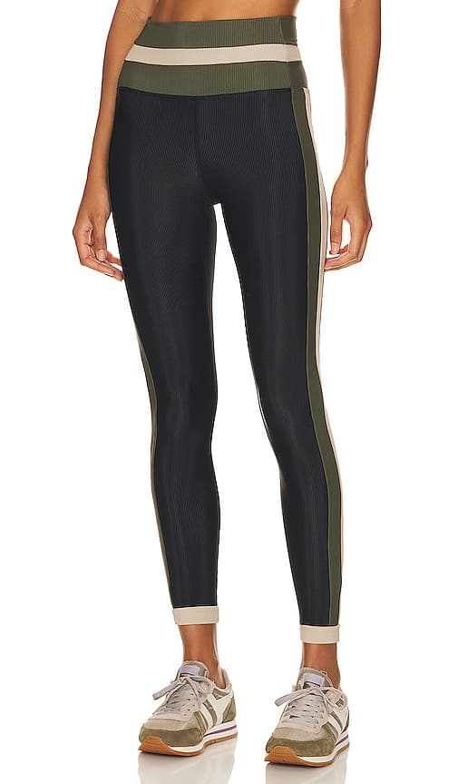 Melinda Legging In Military Olive Colorblock - Image 1