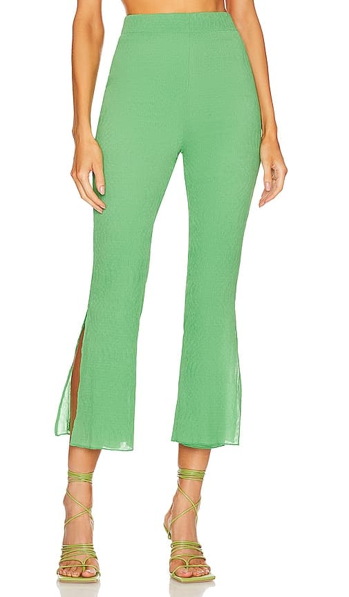 Linez Pants In Green - Image 1