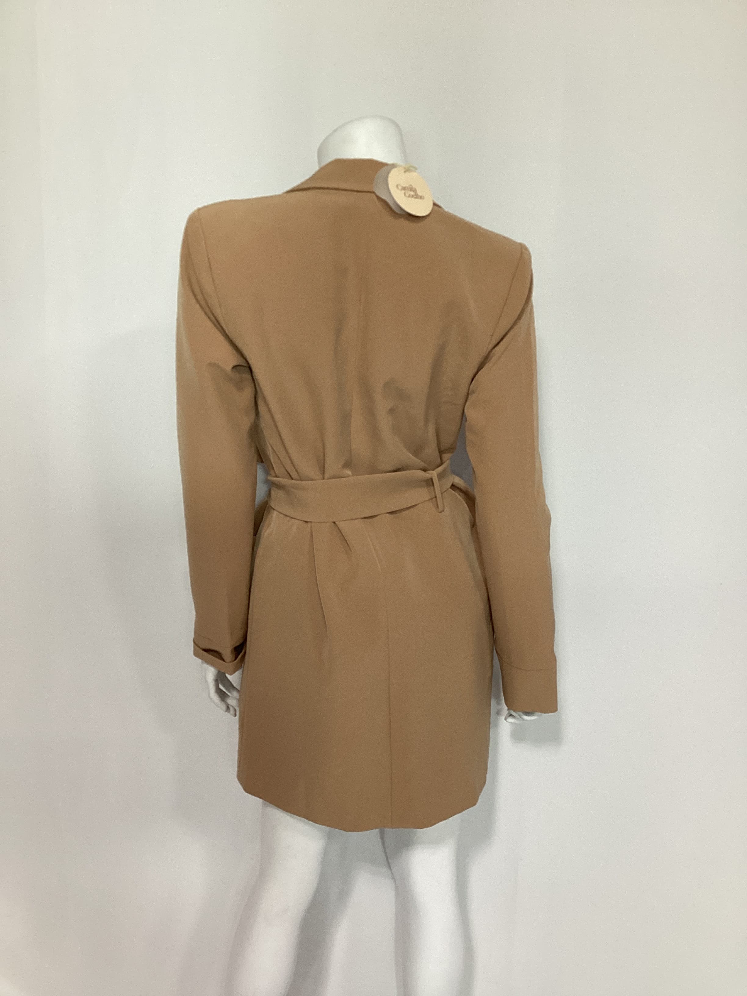 Davide Blazer Dress In Nude Toffee - Image 3