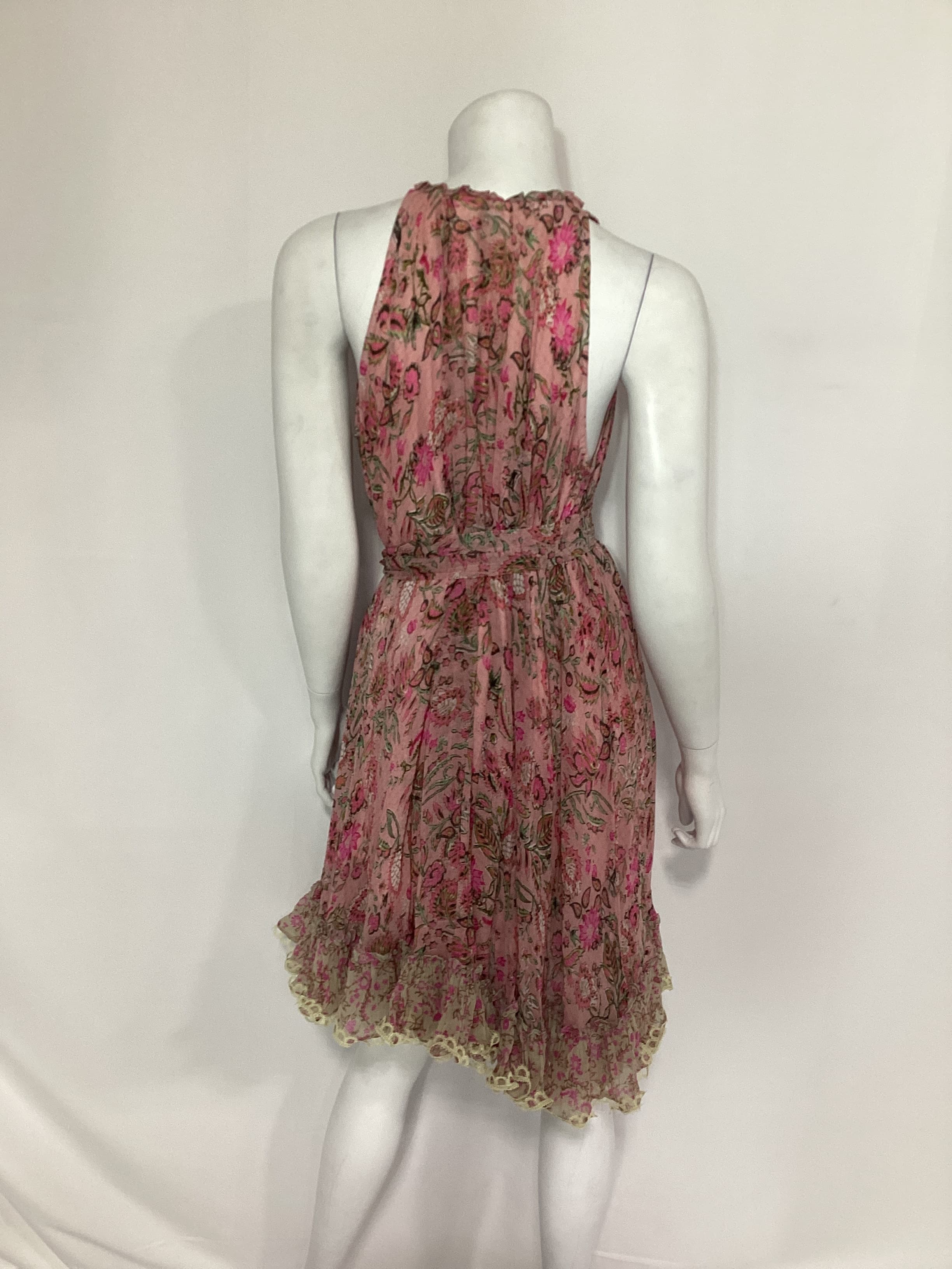 Nora Belted Mini Dress In Rose Pink - Image 2