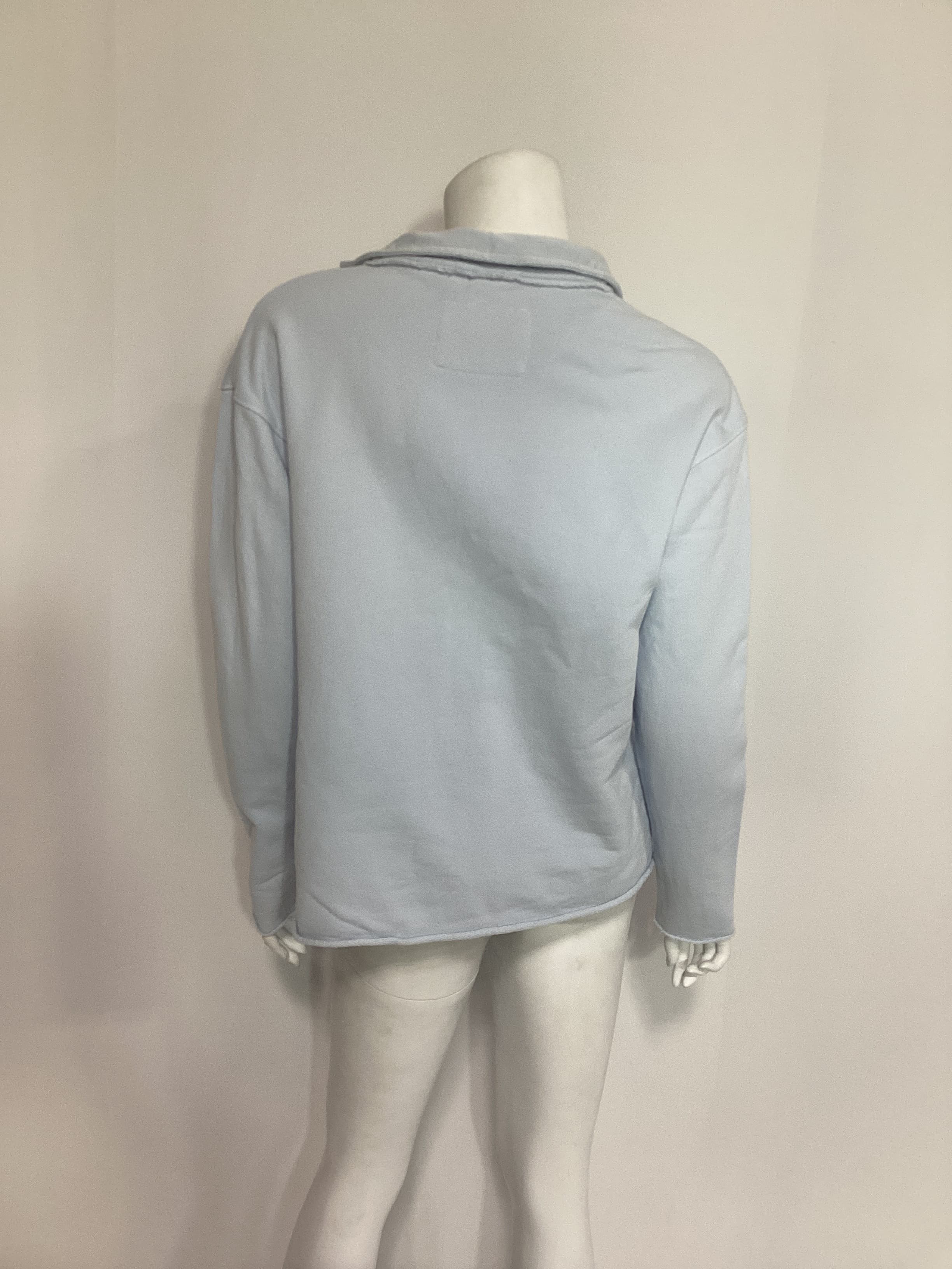 Popover Henley In Shirting Blue - Image 4