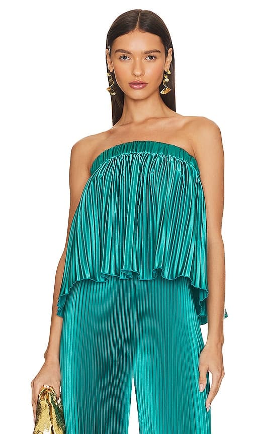 Reveries Top In Teal - Image 1