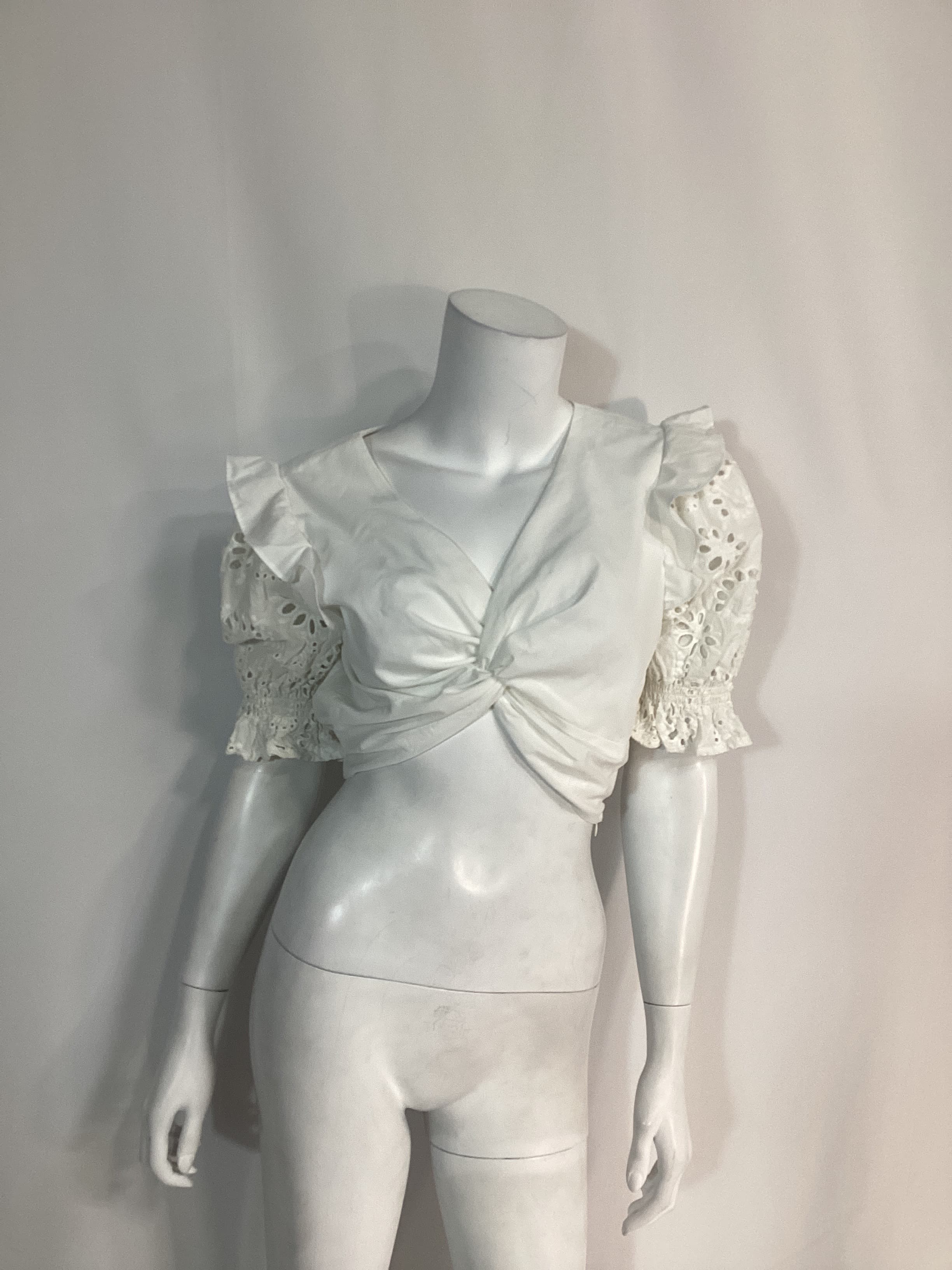 Pixie Knot Top In White - Image 2