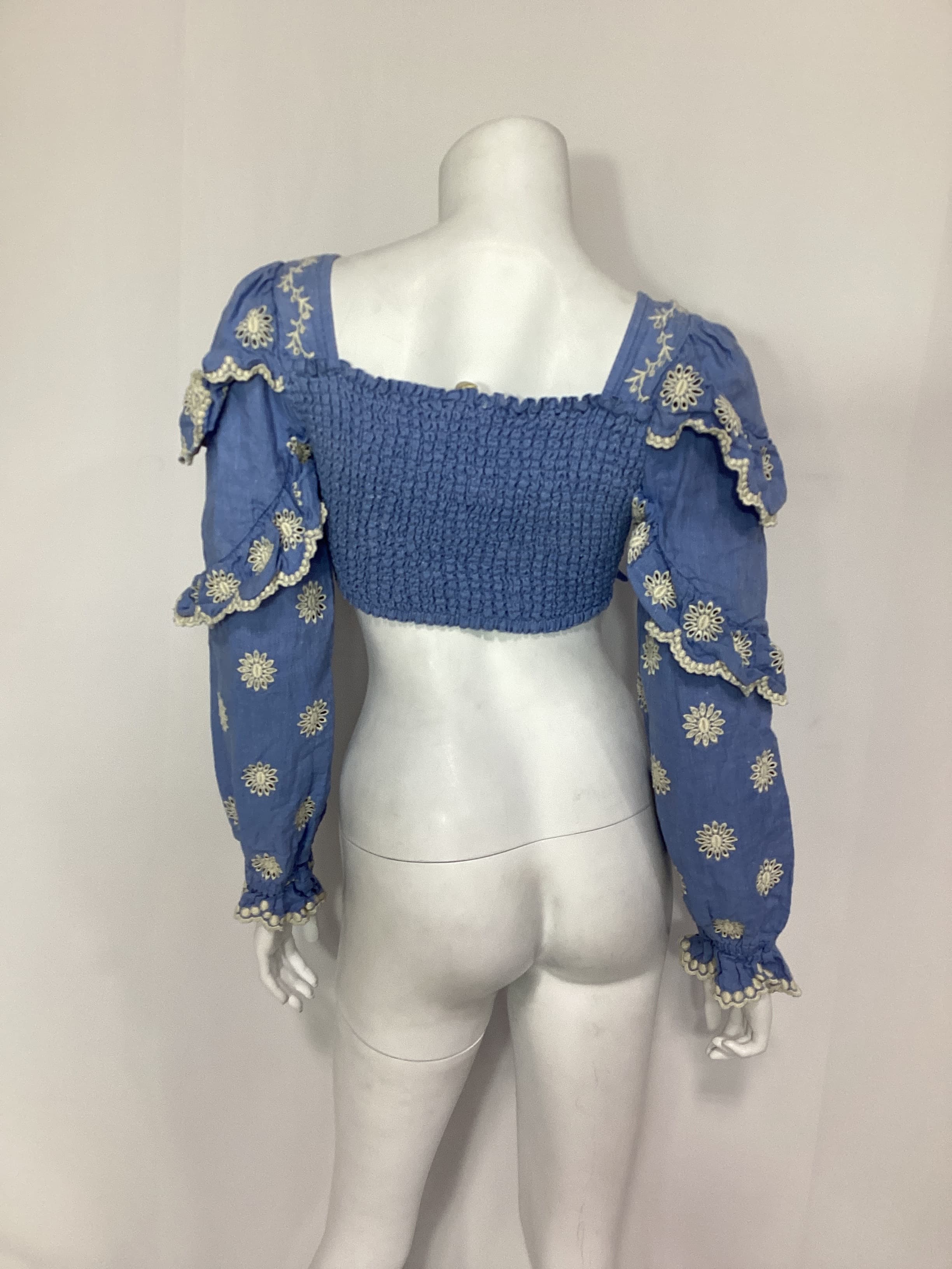 Milanti Crop Top In Faded Hydrangea - Image 2