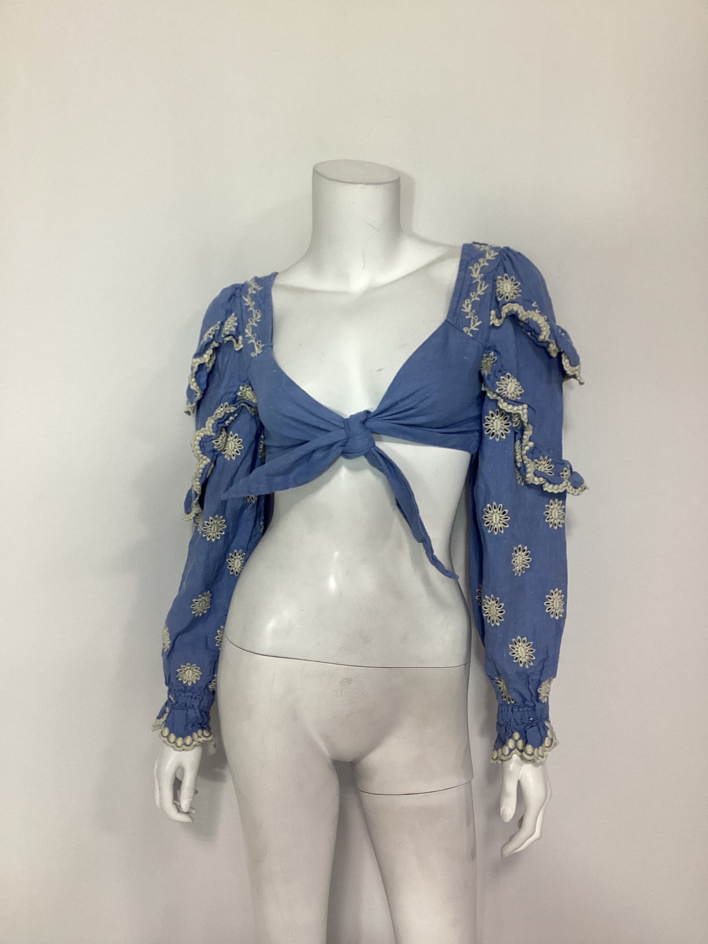 Milanti Crop Top In Faded Hydrangea - Image 3