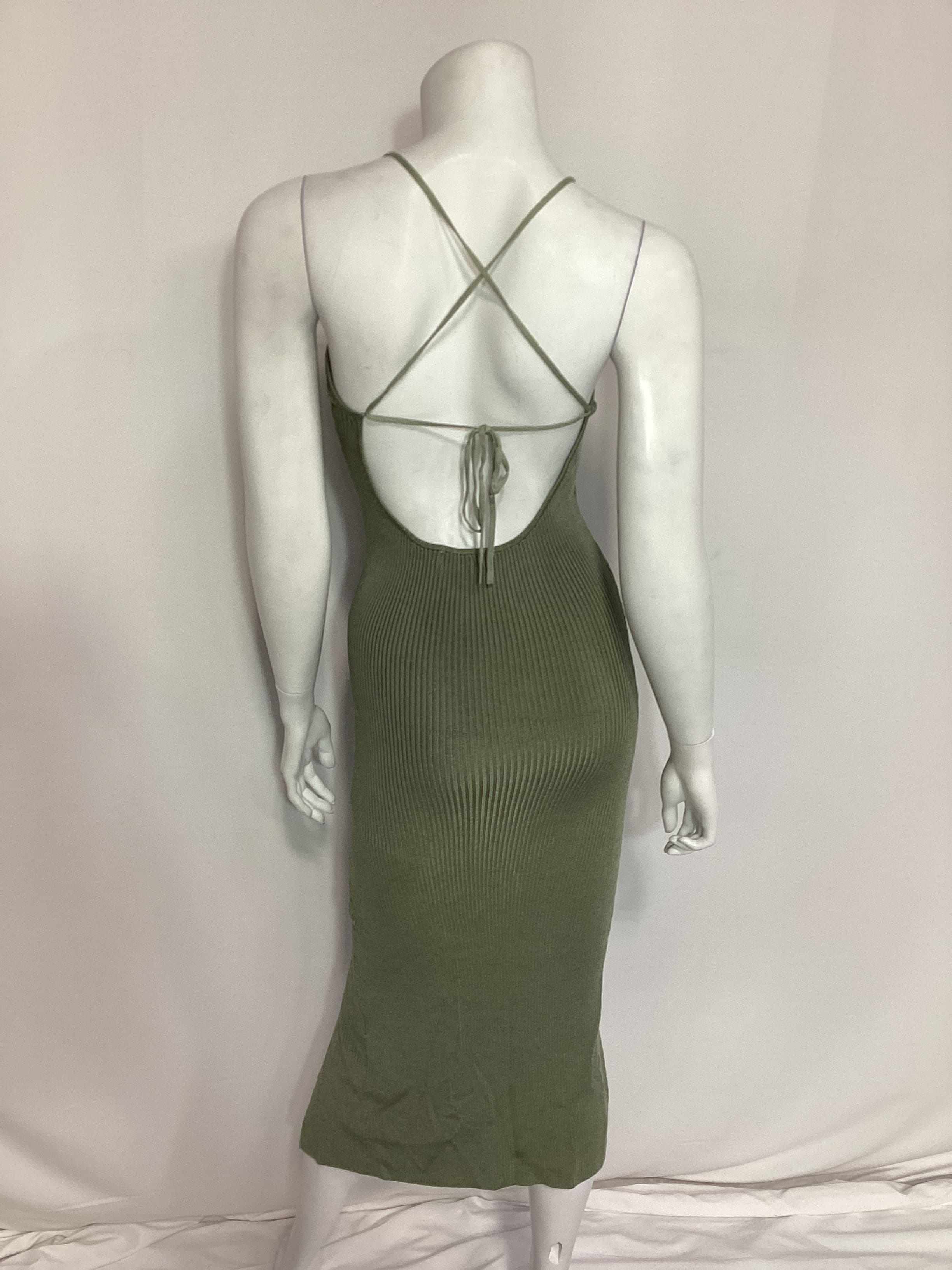 Karter Knit Midi Dress In Sage - Image 3