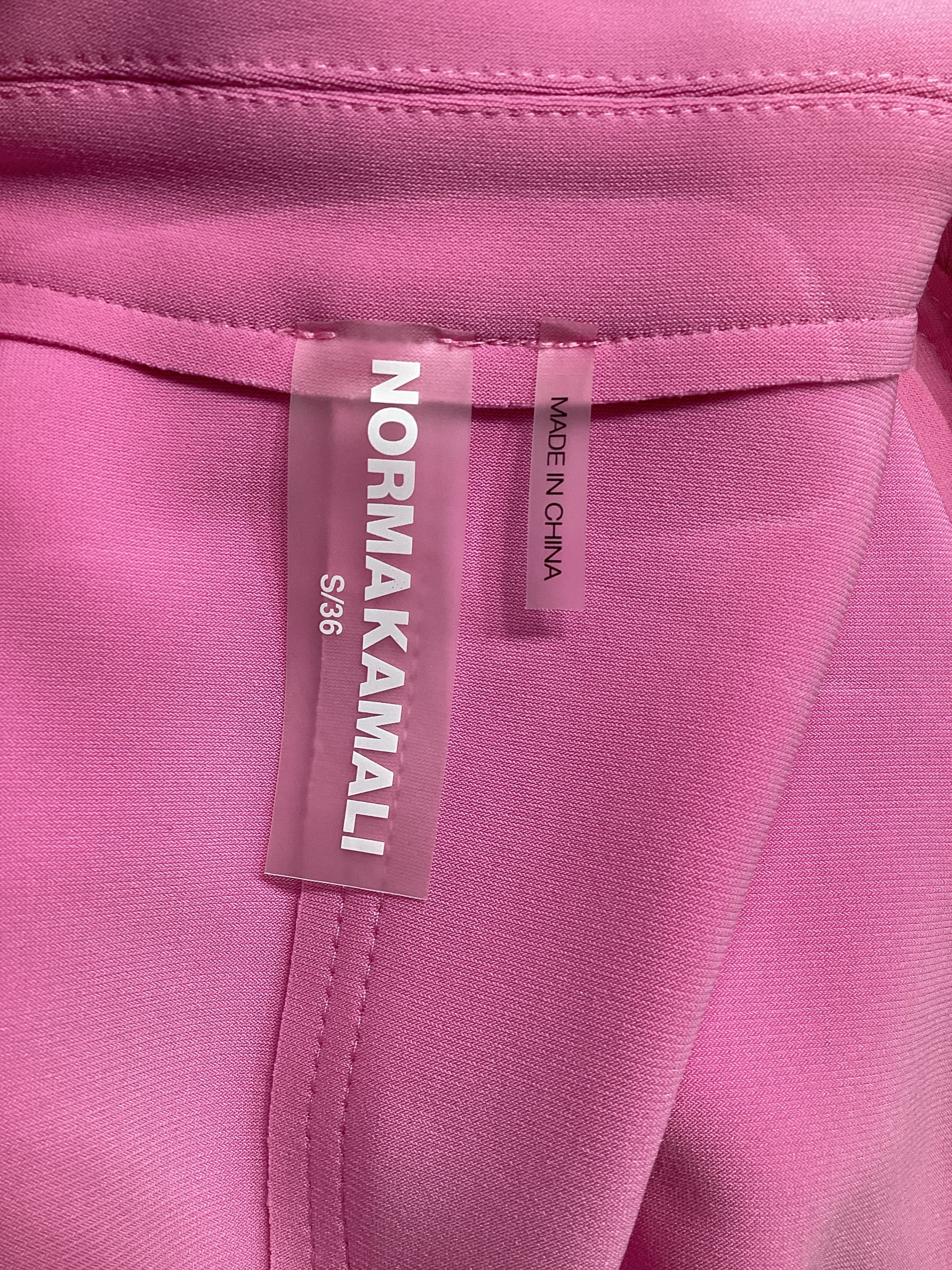 Single Breasted Straight Leg Jumpsuit In Candy Pink - Image 4