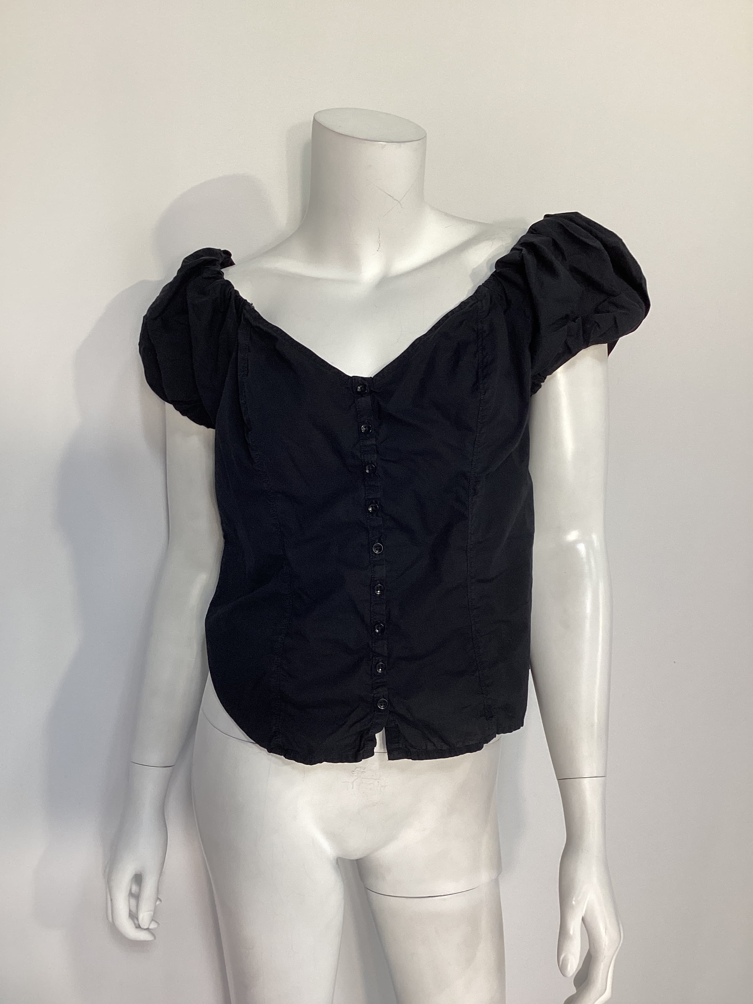 Angel Bubble Sleeve Cami In Jet Black - Image 4