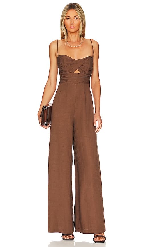 Mecca Jumpsuit In Mocha - Image 1