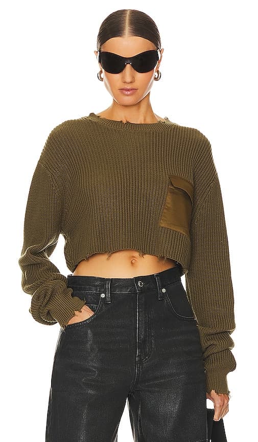 Mid Cropped Devin Sweater In Fort Greene - Image 1