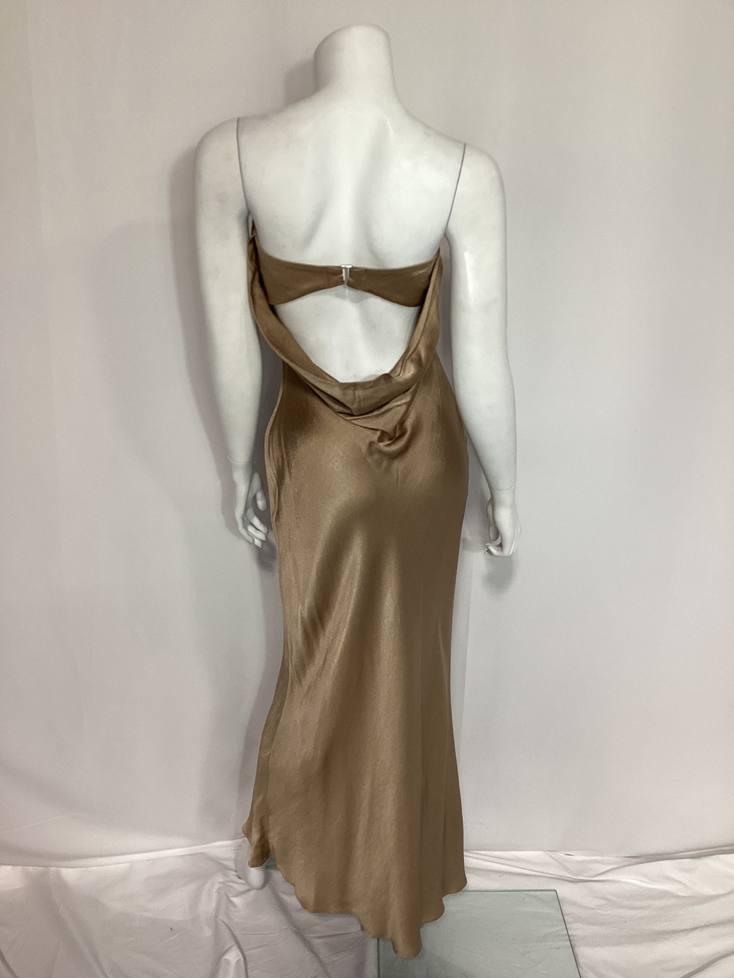 Moon Dance Strapless Dress In Golden - Image 2