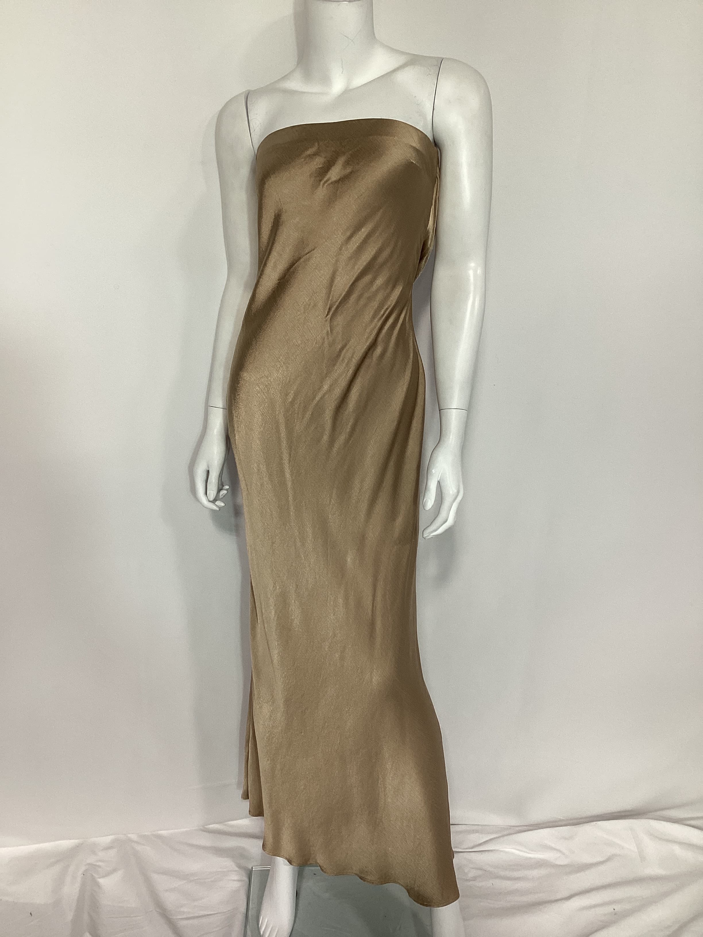 Moon Dance Strapless Dress In Golden - Image 3