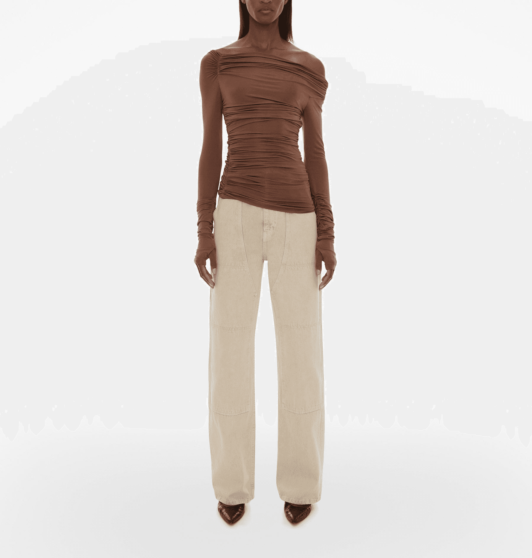 Ruched Off-The-Shoulder Top - Image 1