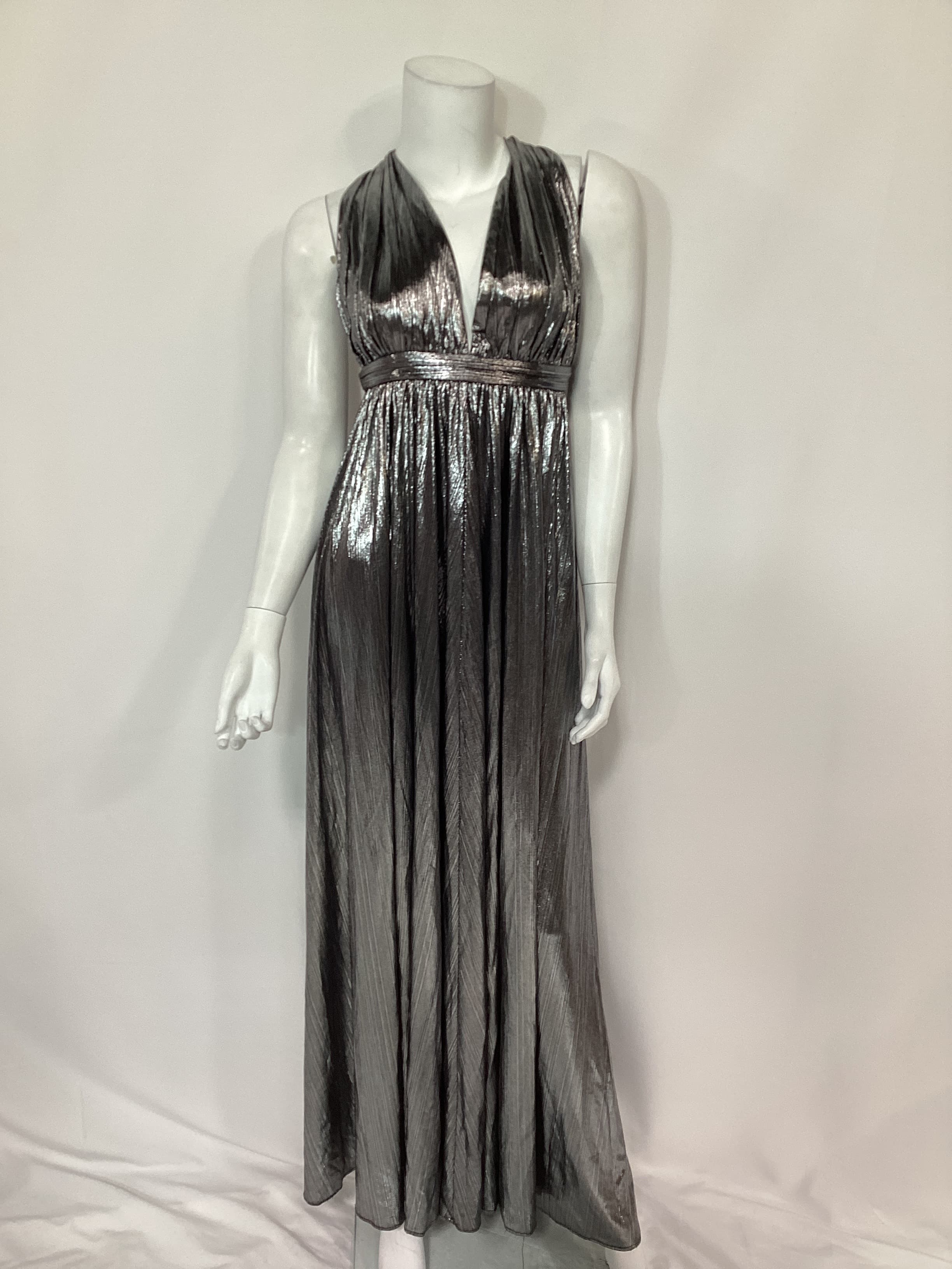 Tova Pleated Lam Maxi Dress - Image 2