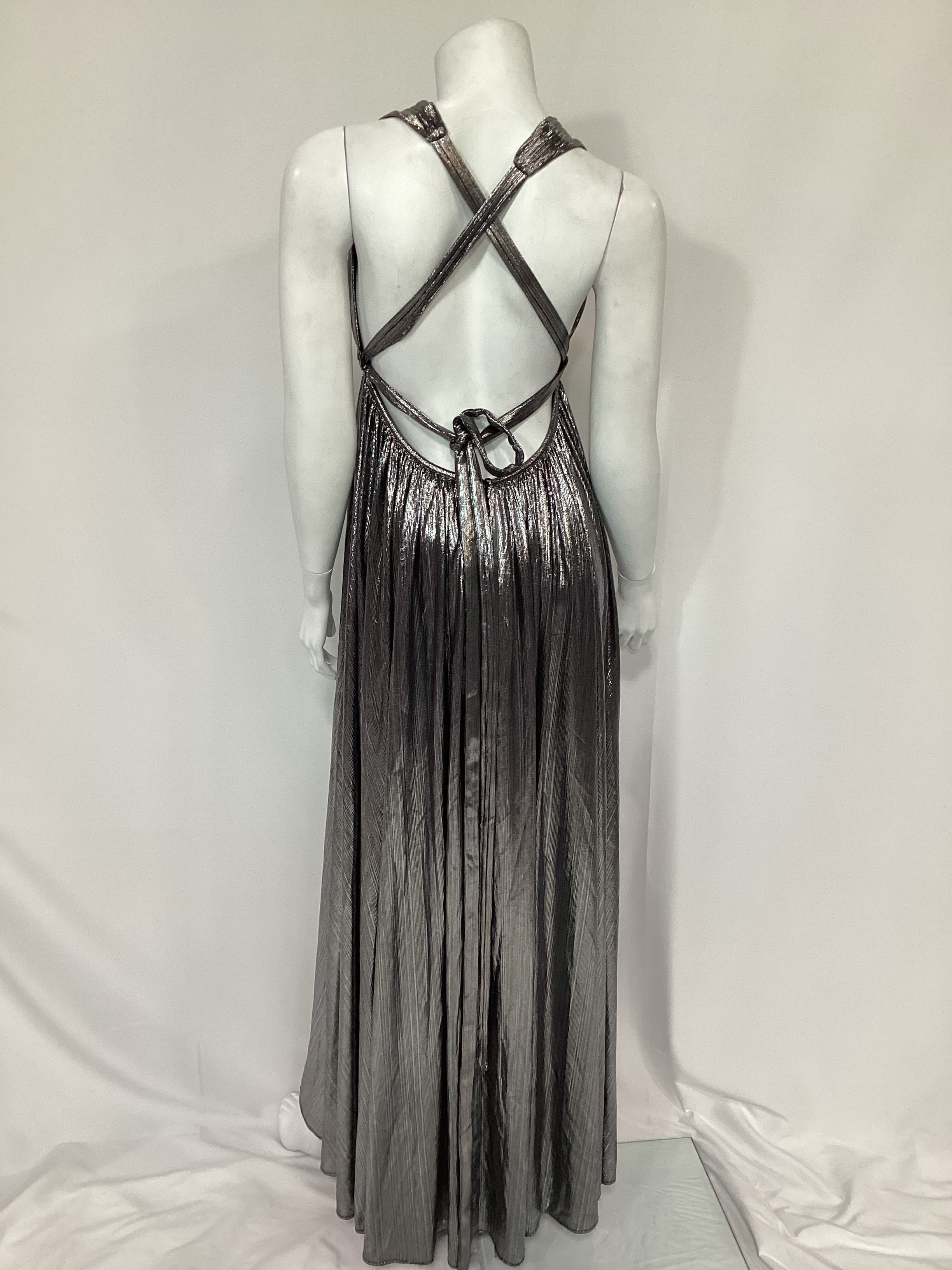 Tova Pleated Lam Maxi Dress - Image 3