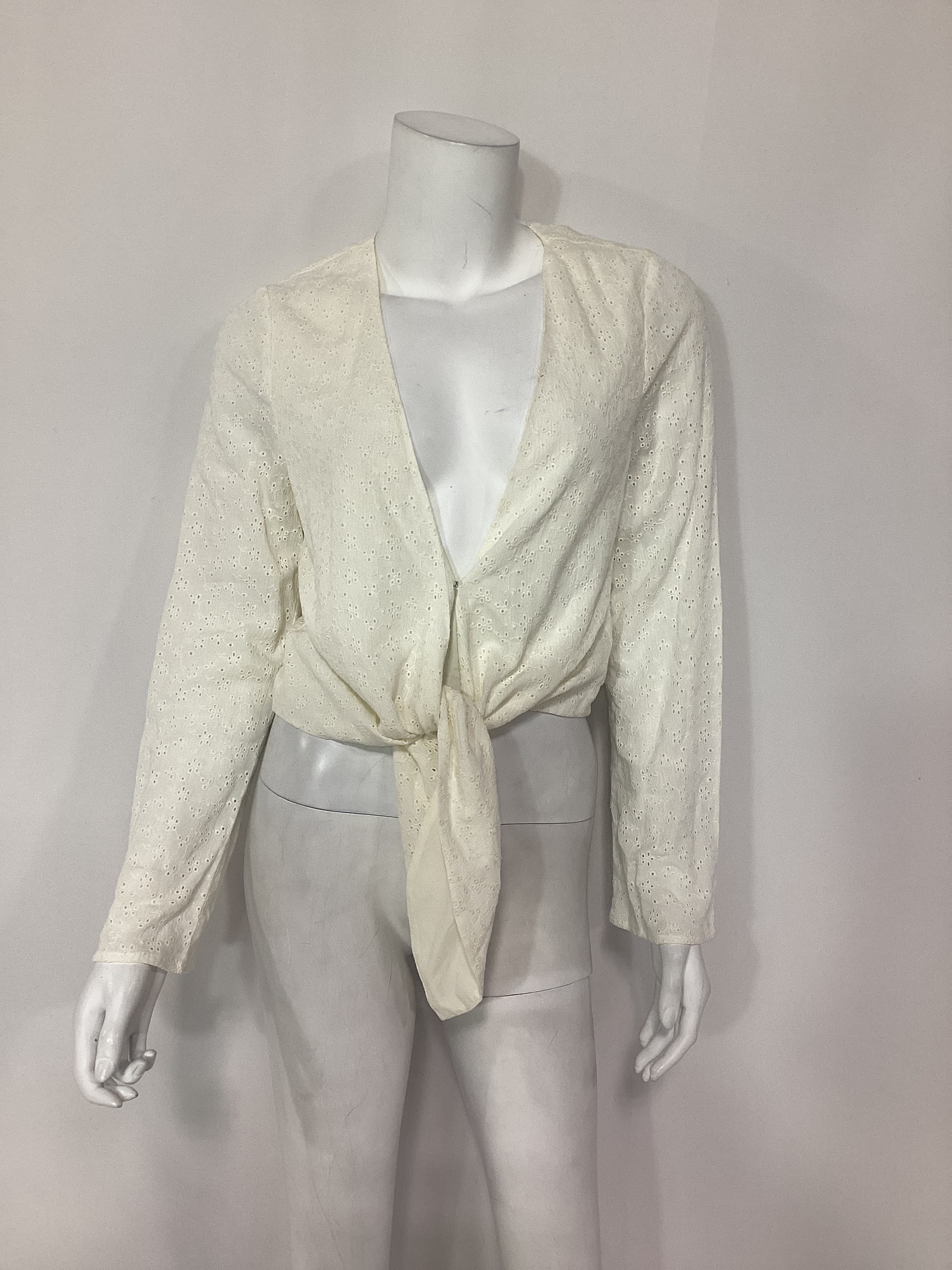 Woven Top In Cloud - Image 4