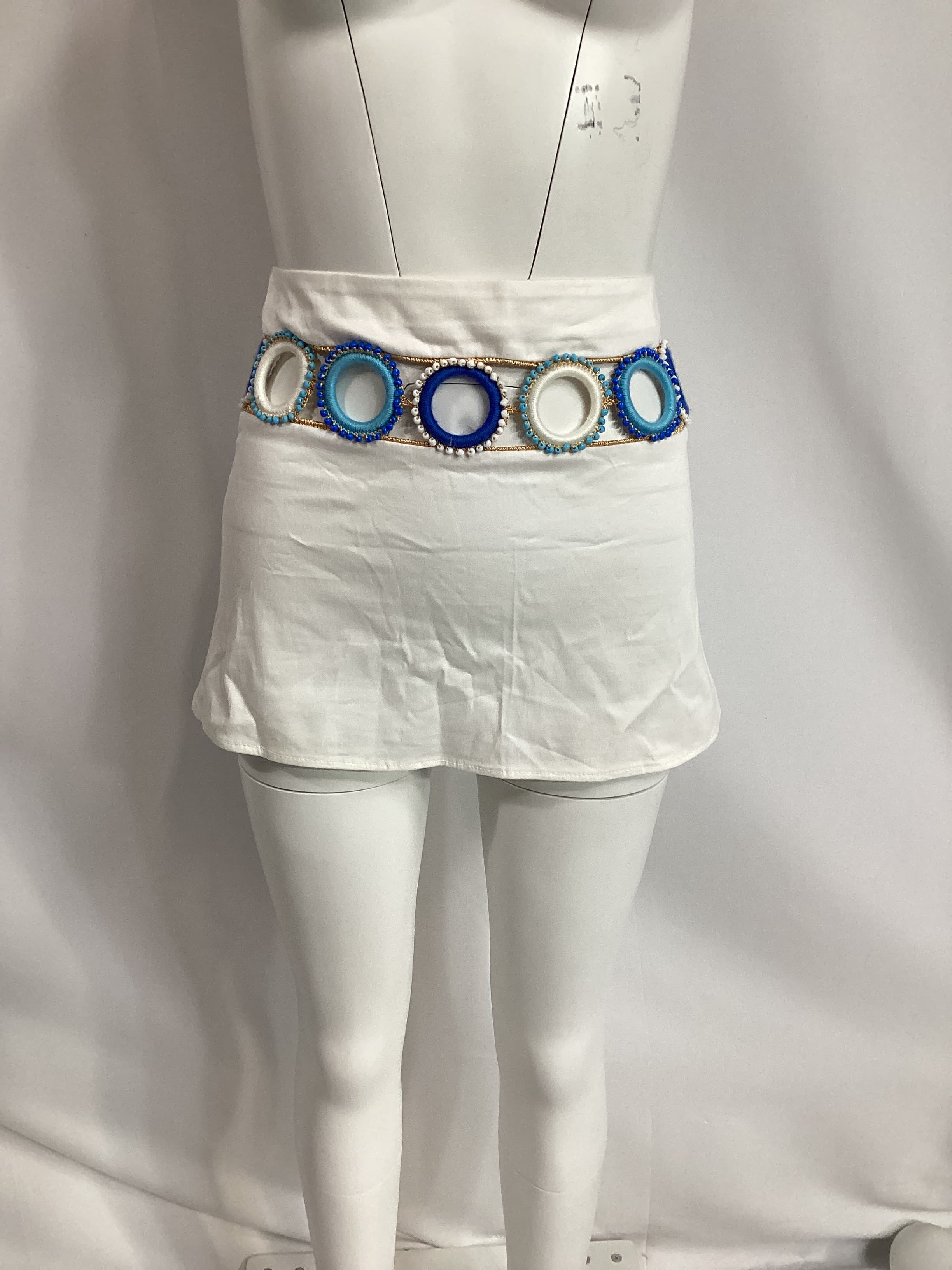 A Line Mini Skirt In Ivory - Image 3