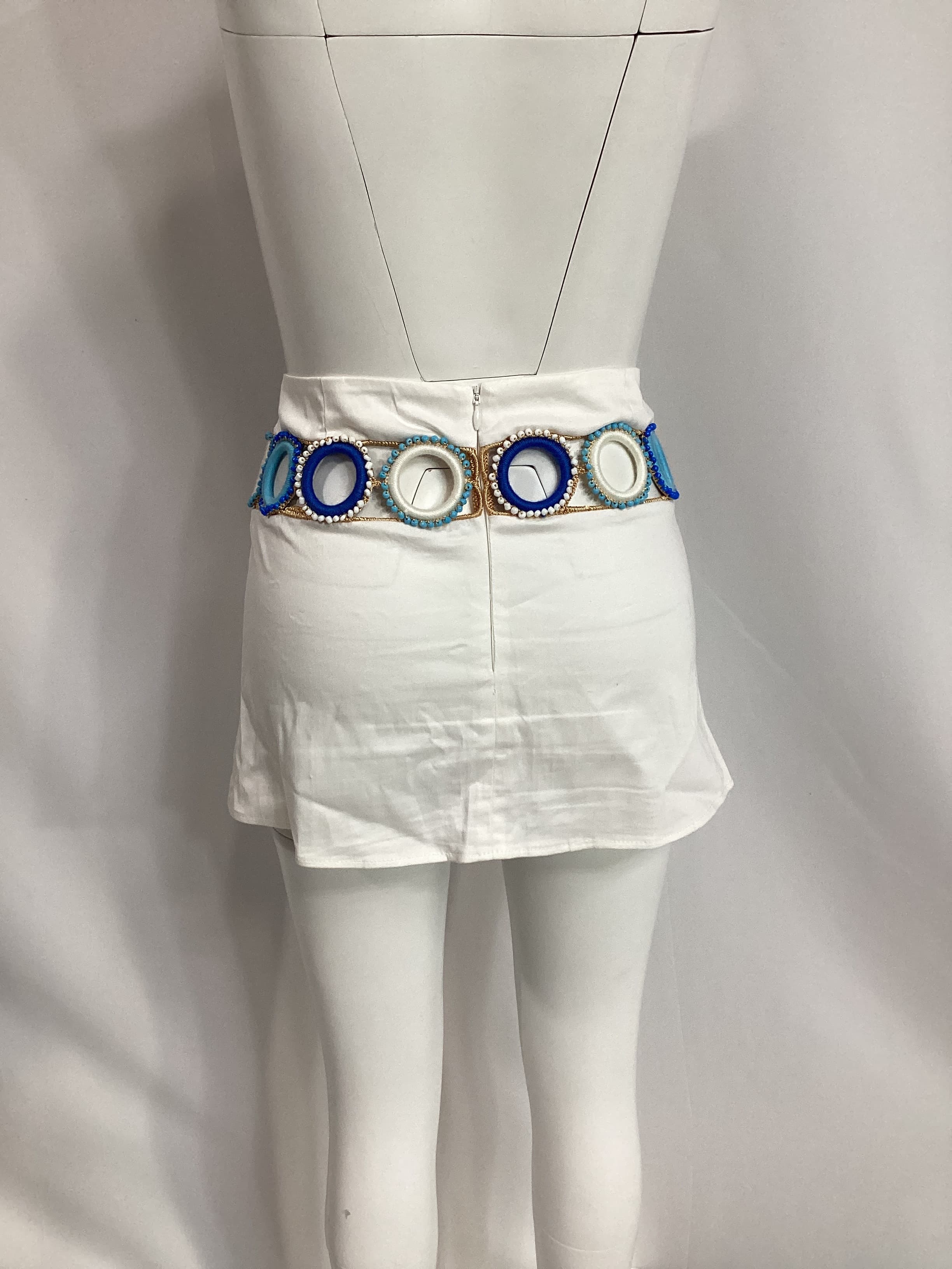 A Line Mini Skirt In Ivory - Image 2