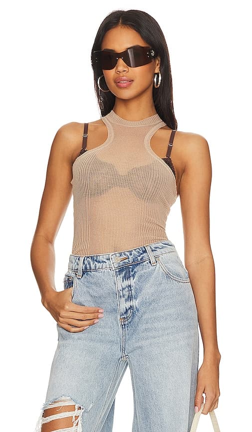 Jada Top In Warm Beige - Image 1