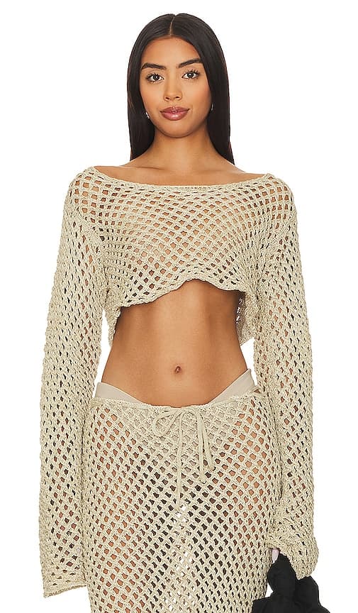 Magen Knit Shirt In Ivory - Image 1