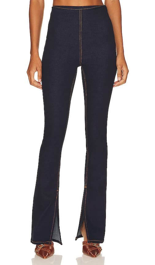 Split Hem Jegging In Midnight - Image 1