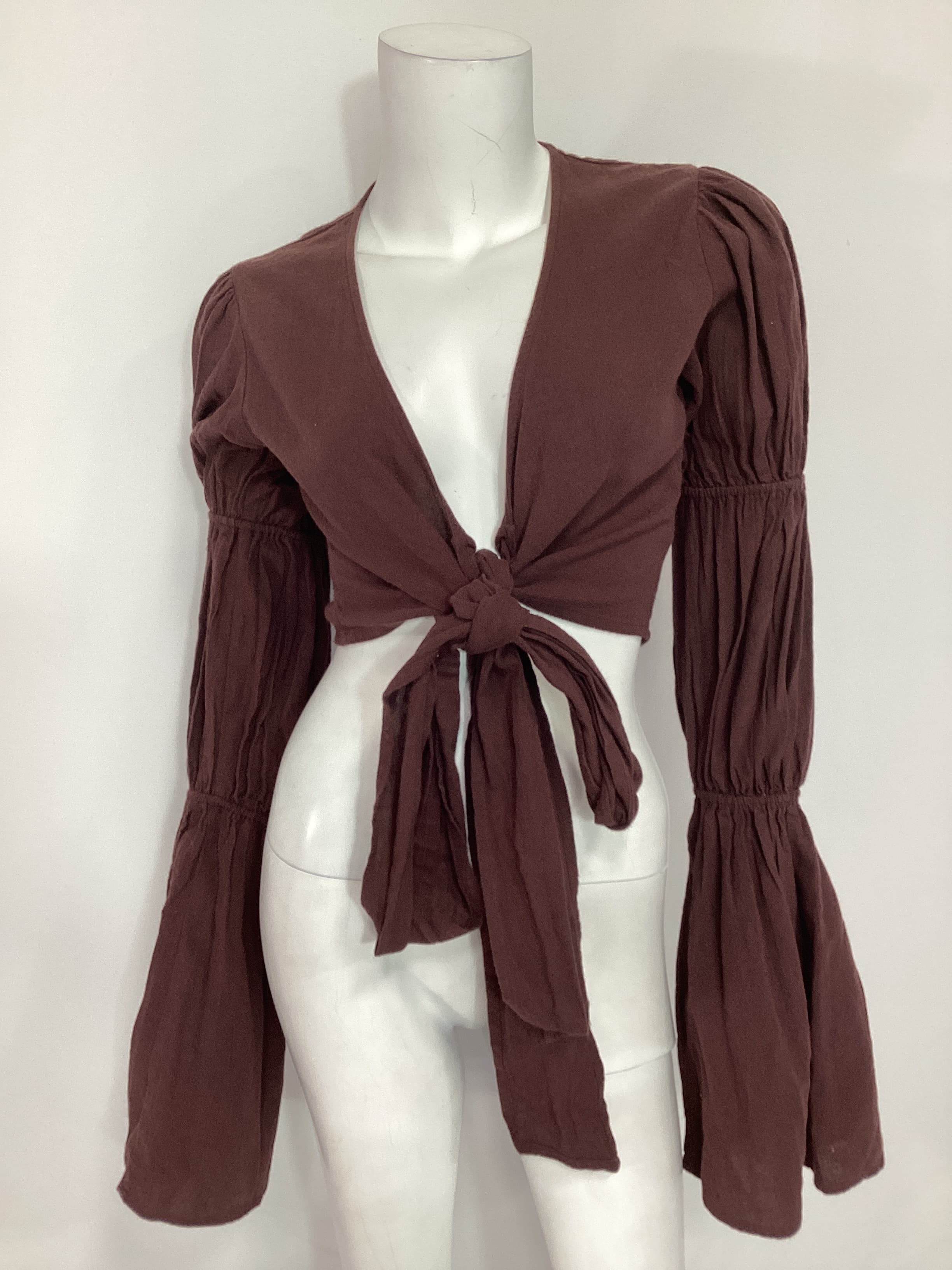 Bananhot X Revolve Tie Front Top In Cocoa - Image 2