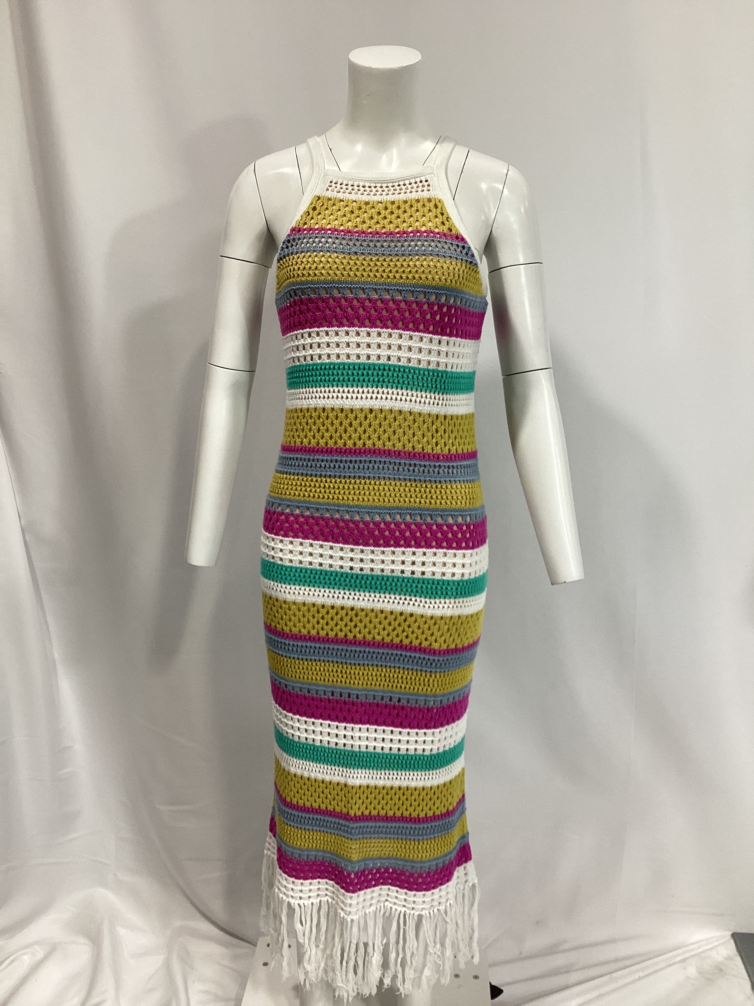 Lucia Dress In Cyan Multi - Image 4