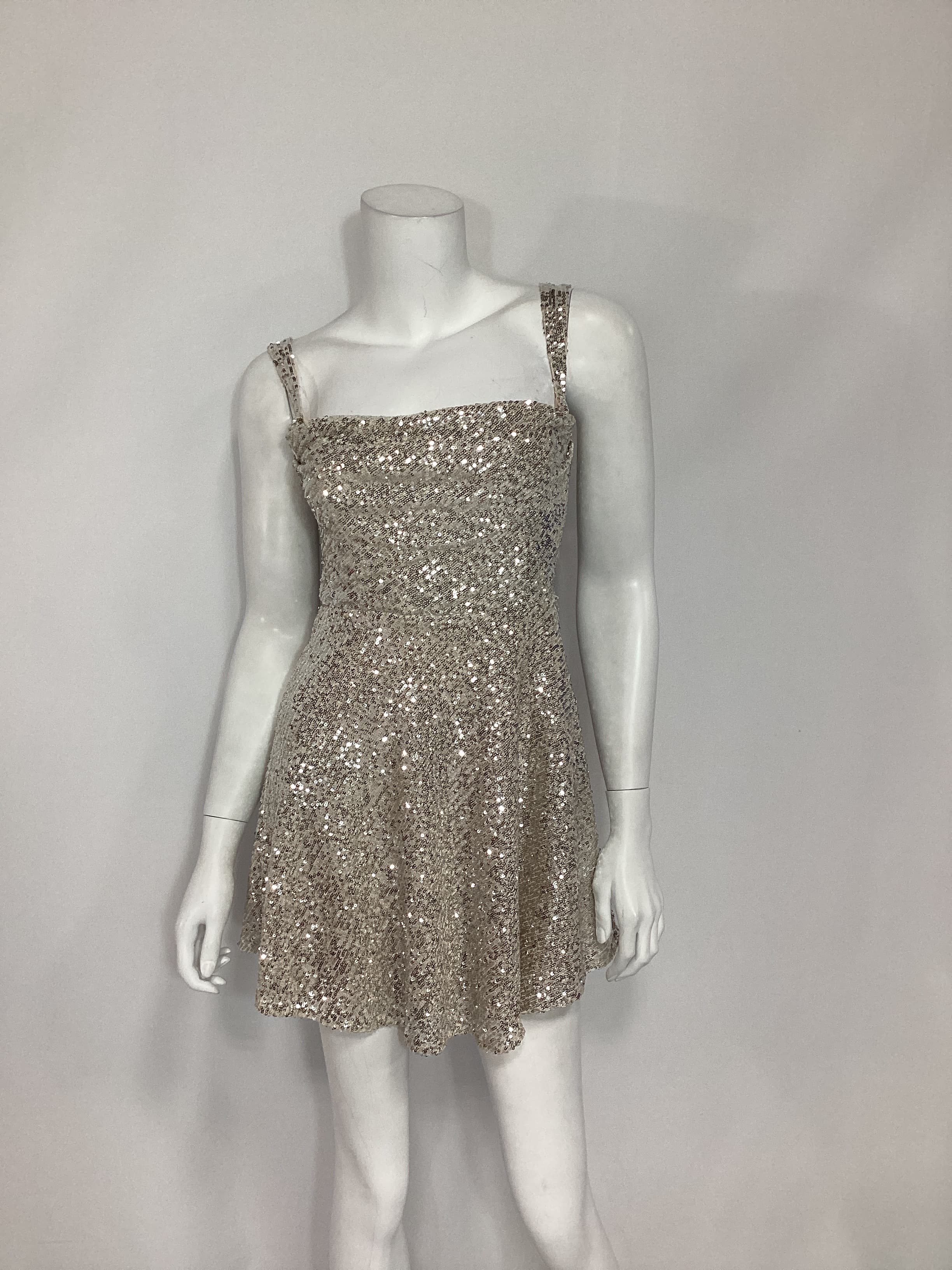 Candice Mini Dress In Silver - Image 2