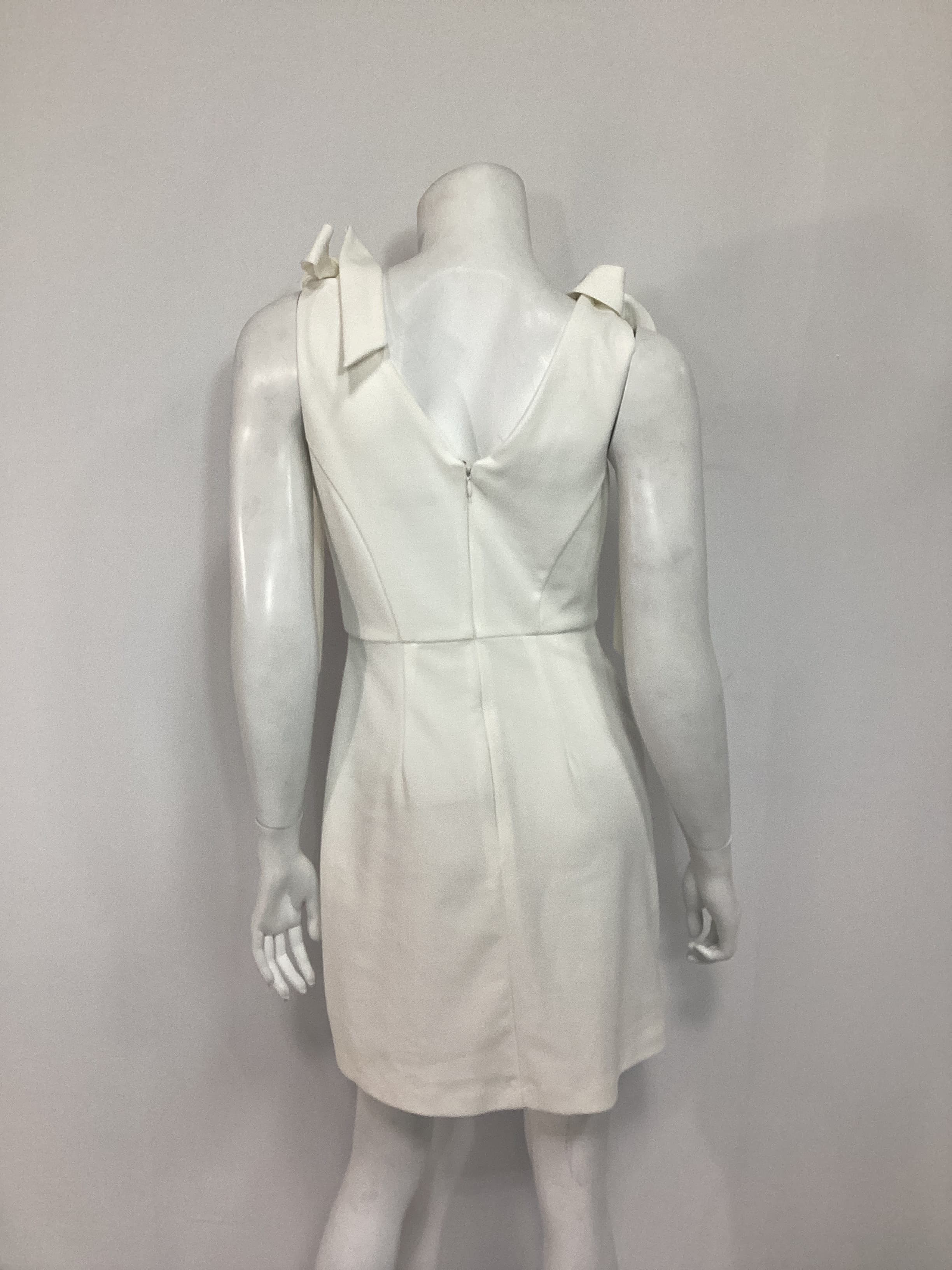 Tie Sleeve Mini Dress In Ivory - Image 3