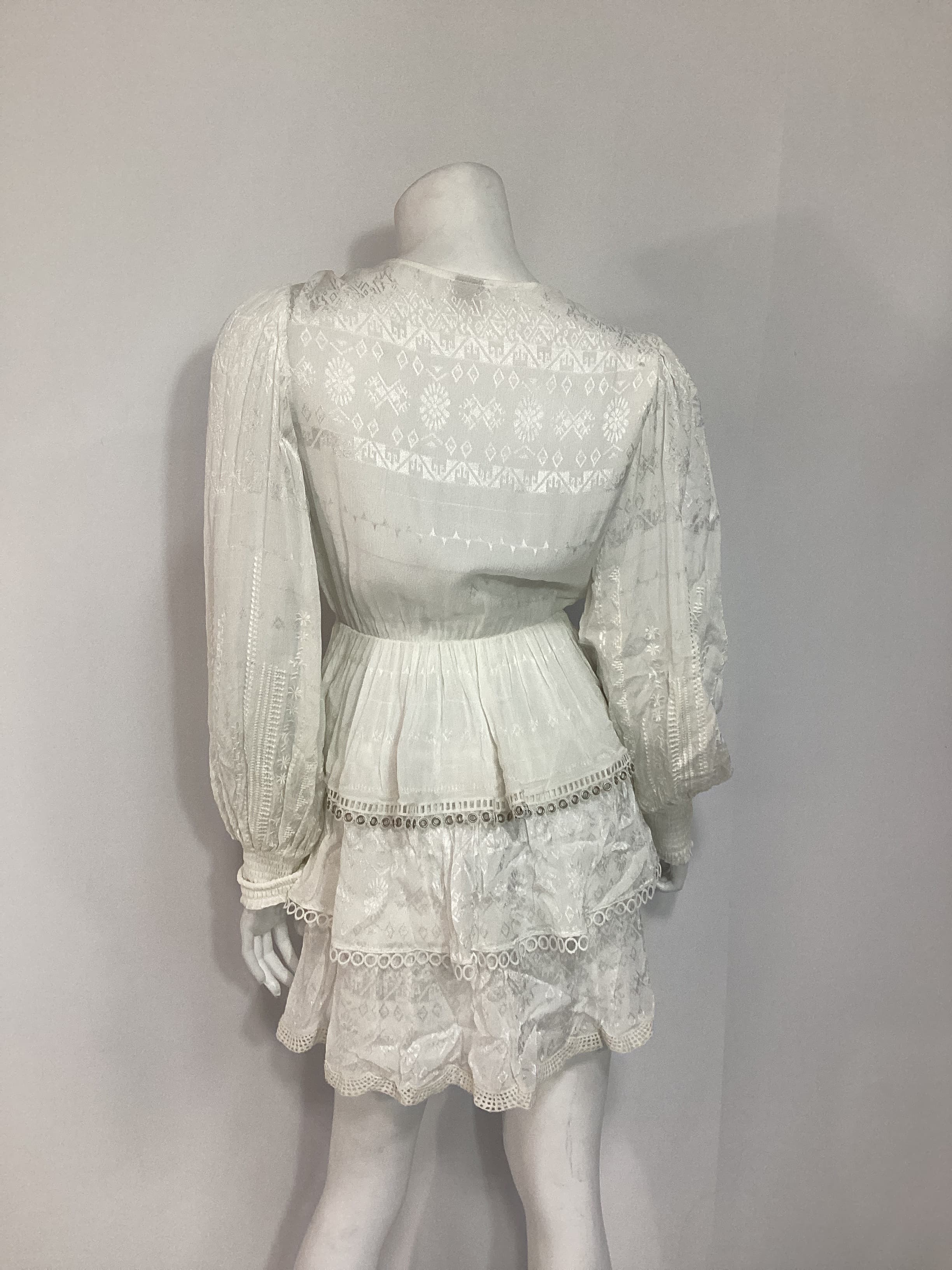Veda Quilted Dress In Off White - Image 3