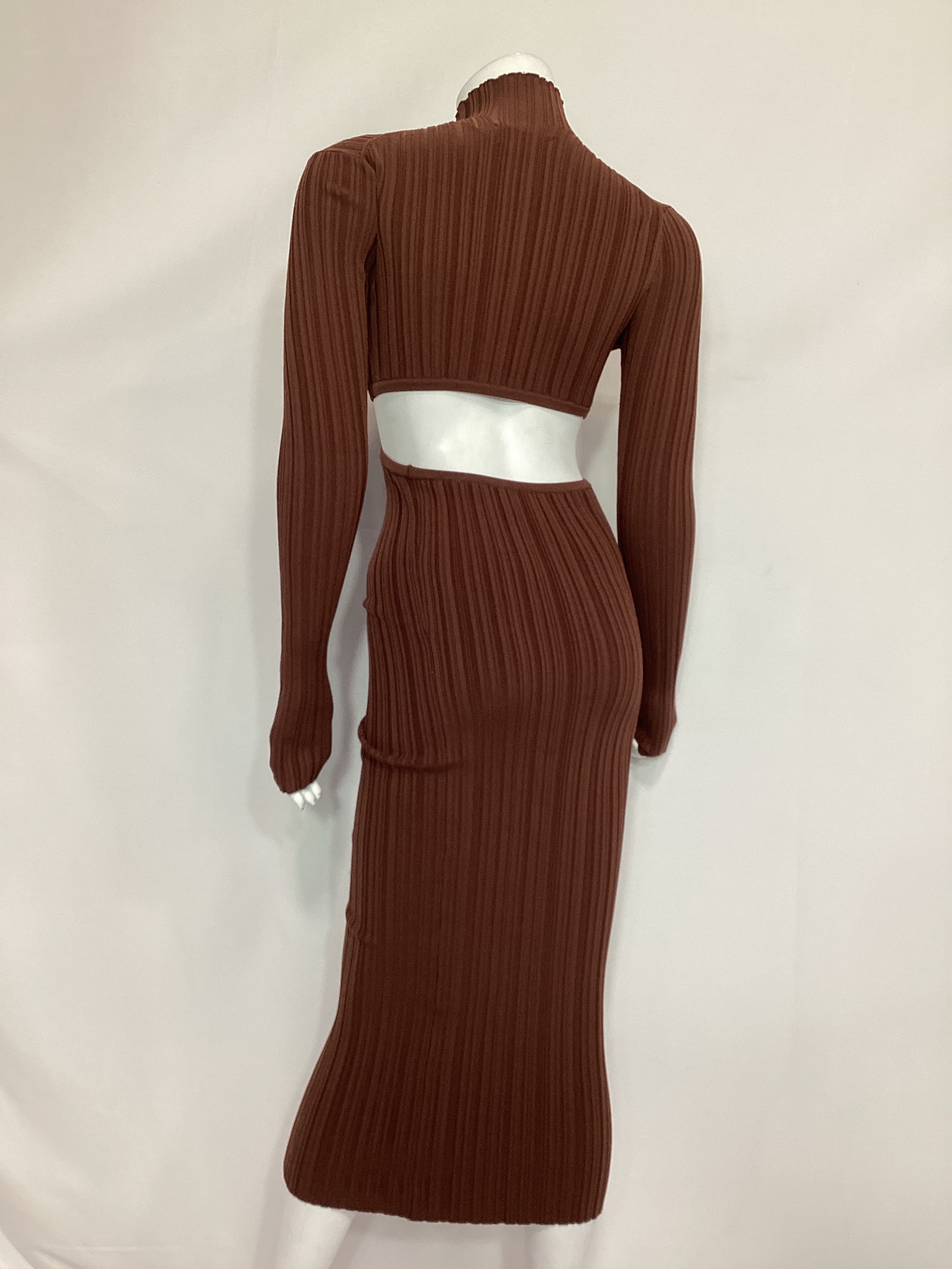 Banji Turtleneck Cut Out Midi Dress - Image 3