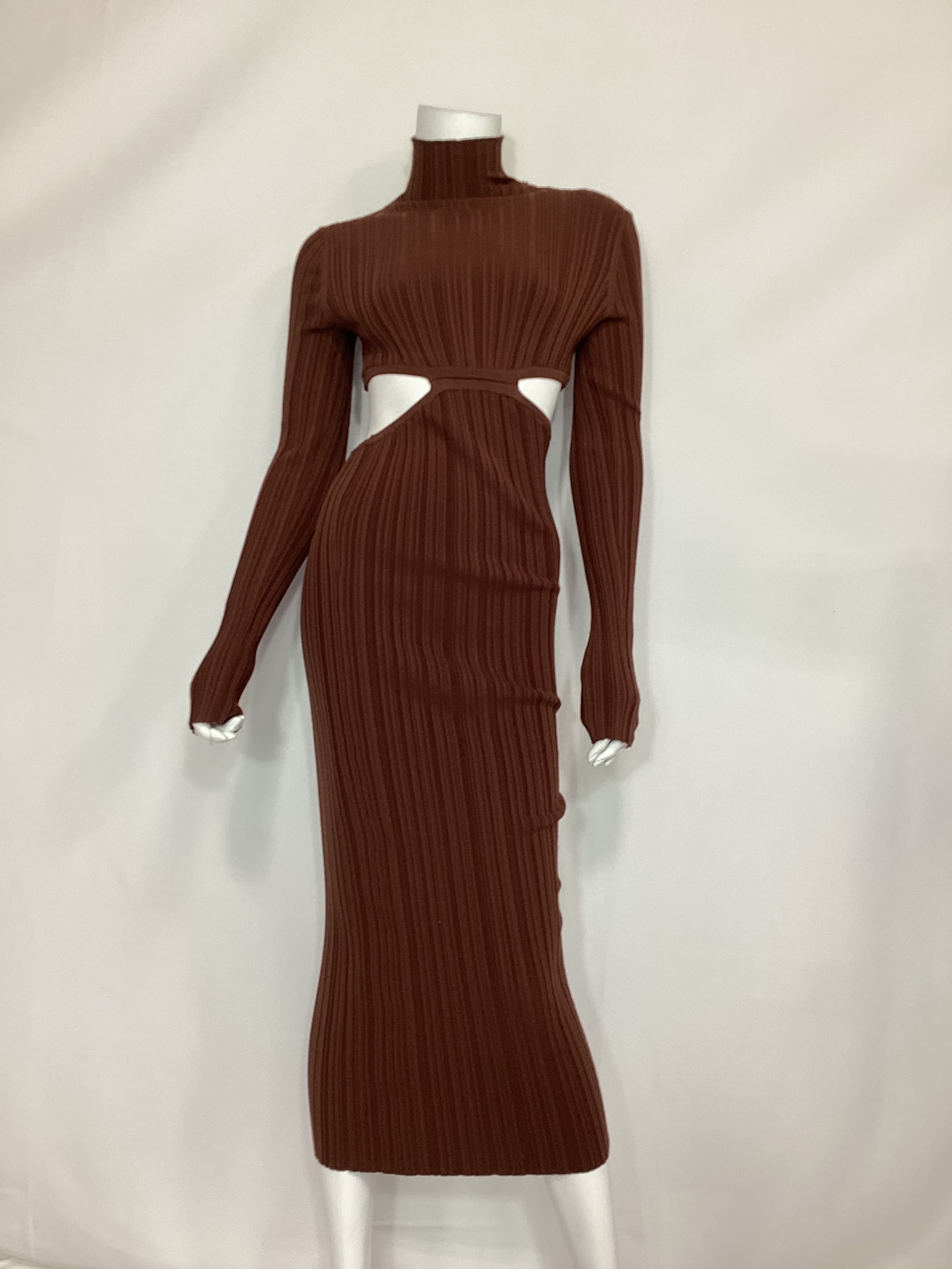 Banji Turtleneck Cut Out Midi Dress - Image 4