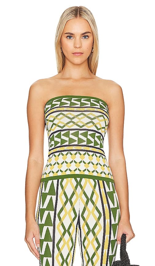 Aida Top In Limoncello Geo - Image 1