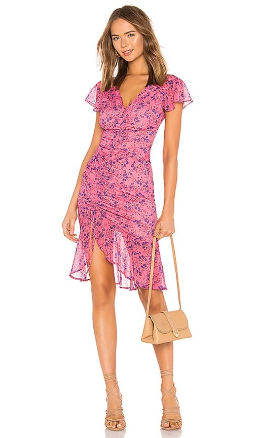Elaine Midi Dress In Pink Baybreeze - Image 1