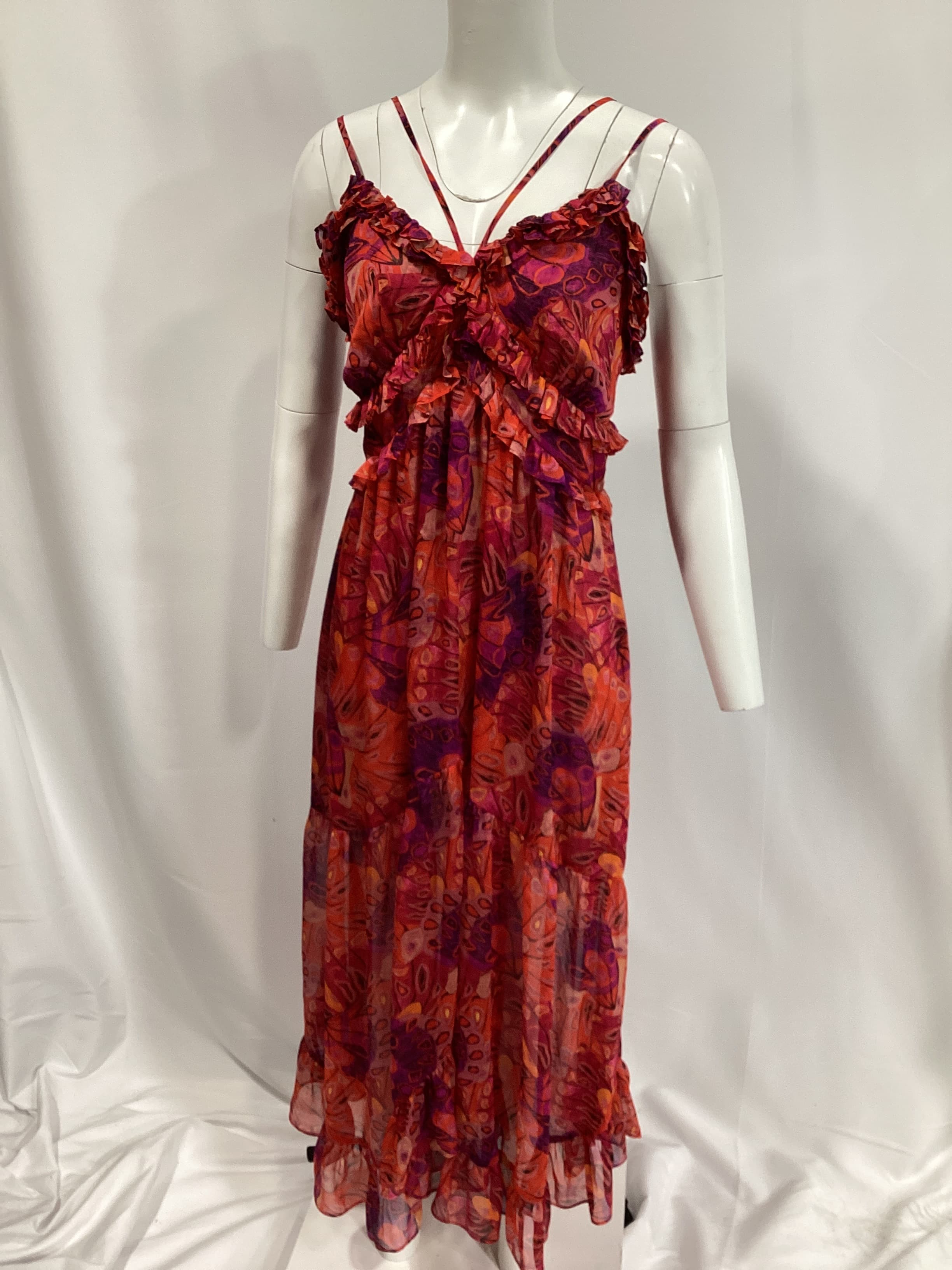 Adrienne Midi Dress In Abstract Butterfly - Image 2