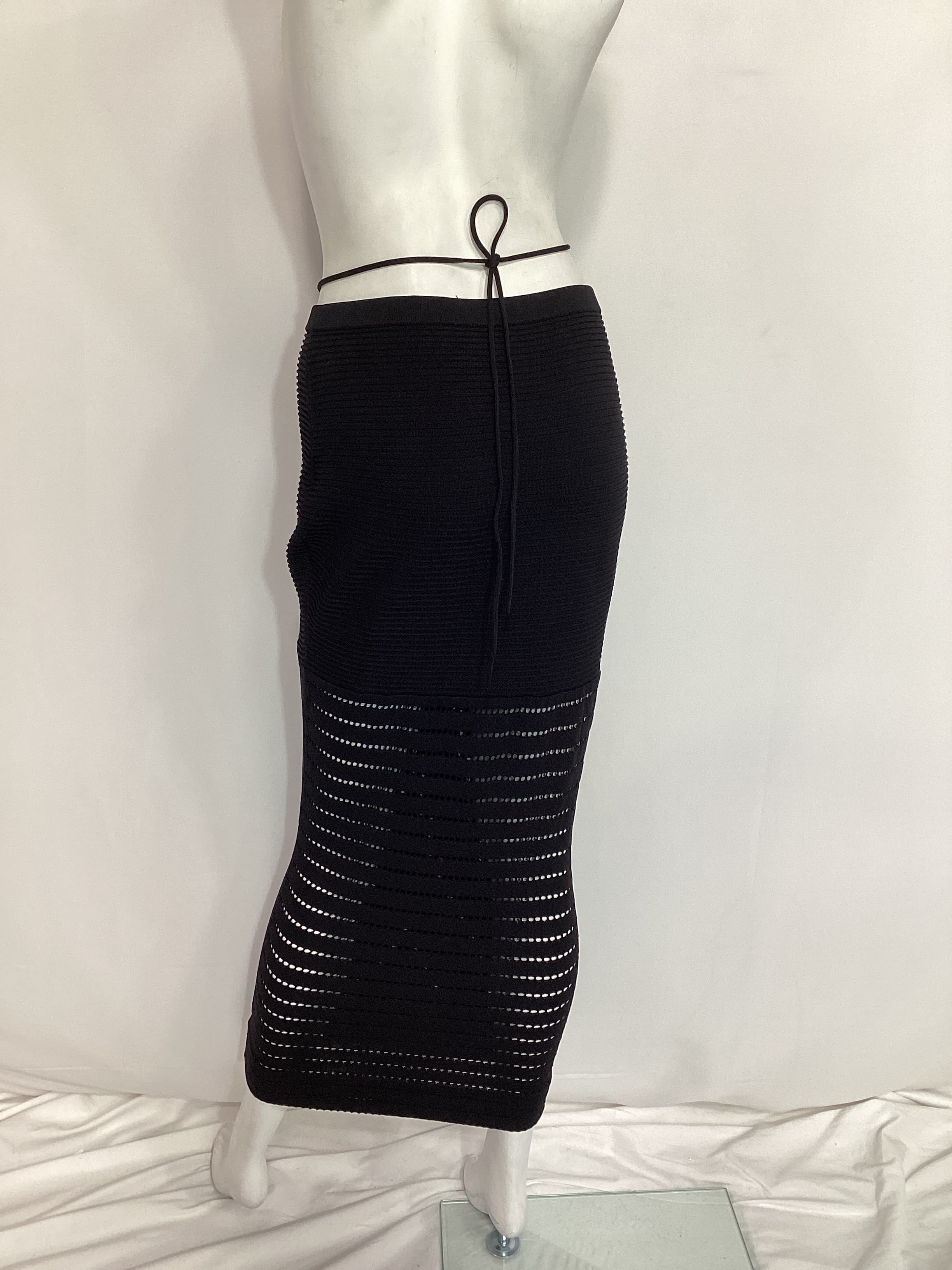 Kai Knit Midi Skirt In Black - Image 2