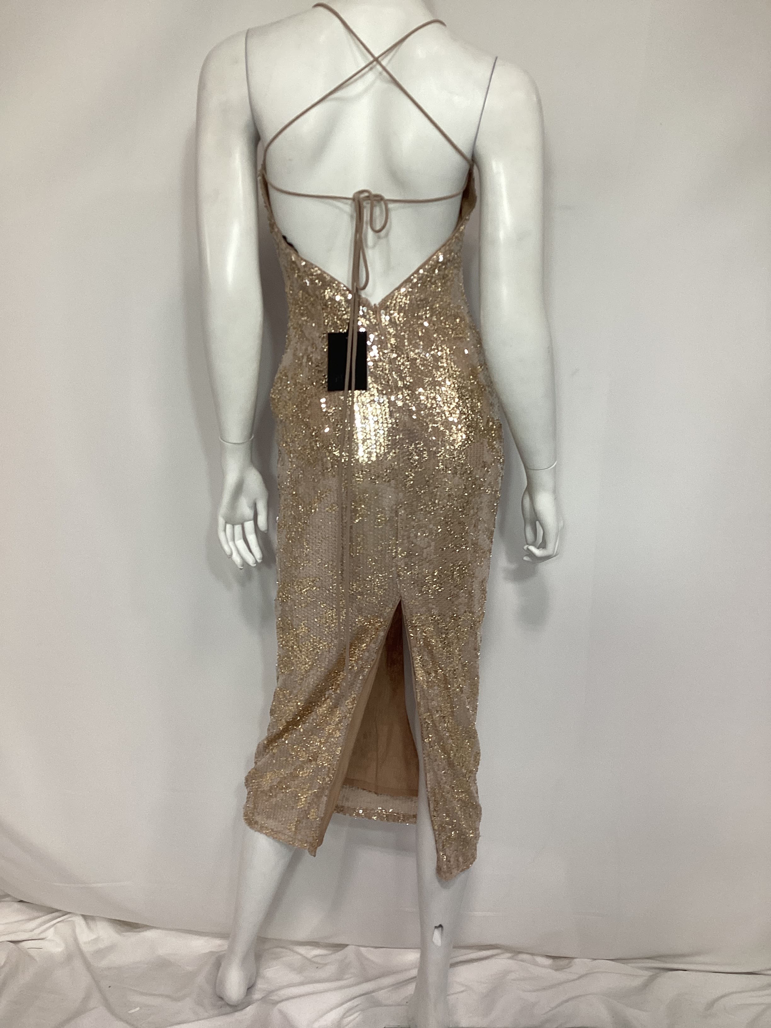Jobelle Midi Dress In Taupe - Image 4
