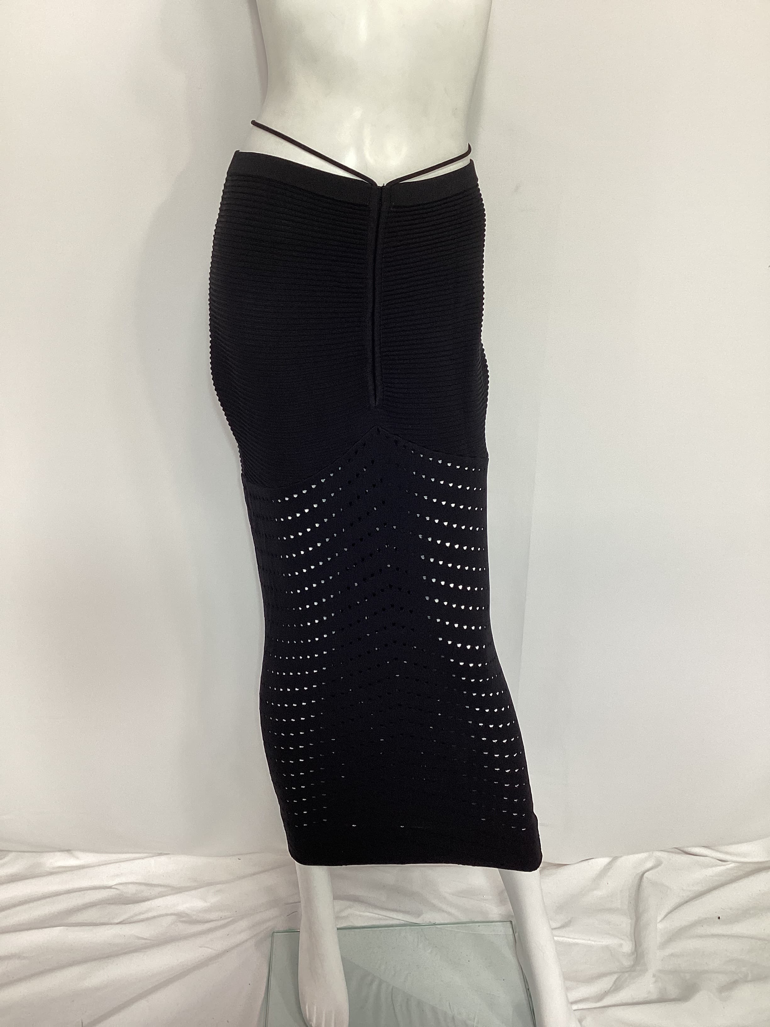 Kai Knit Midi Skirt In Black - Image 3