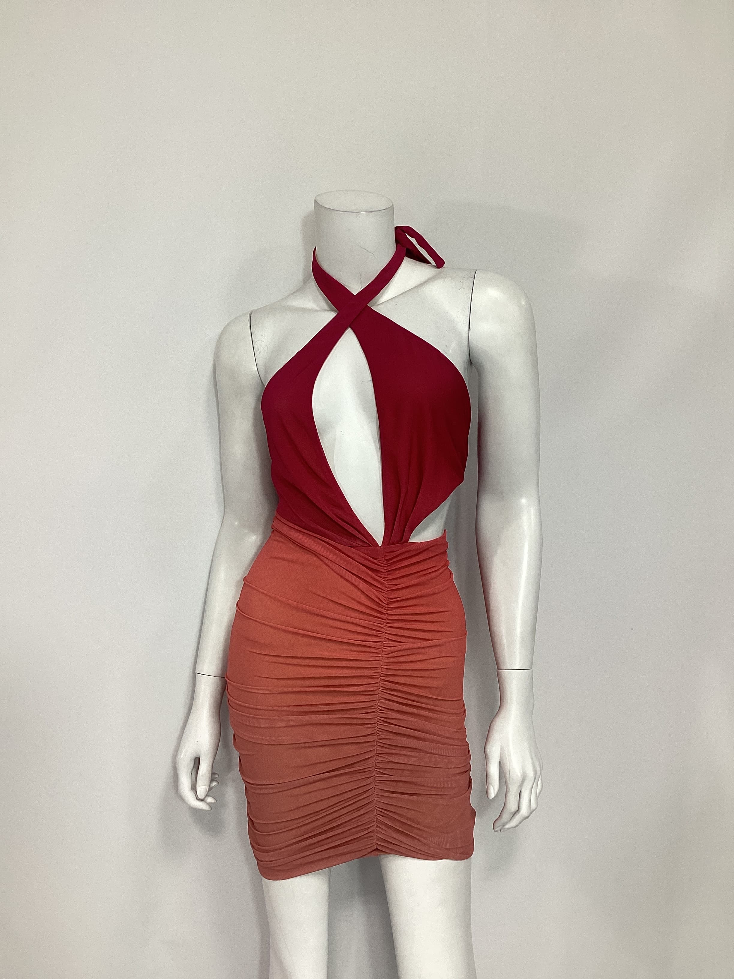 Michael Costello X Revolve Gaia Mini Dress In Pink Ombre - Image 4