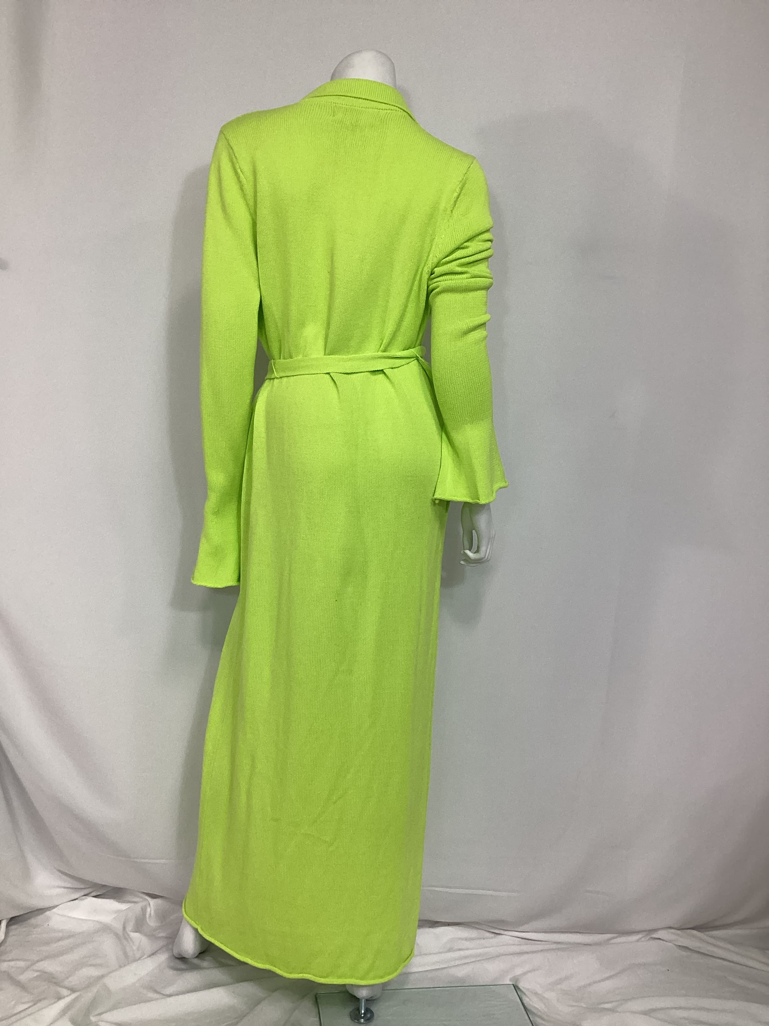 Venetia Cardigan Dress In Lime - Image 3
