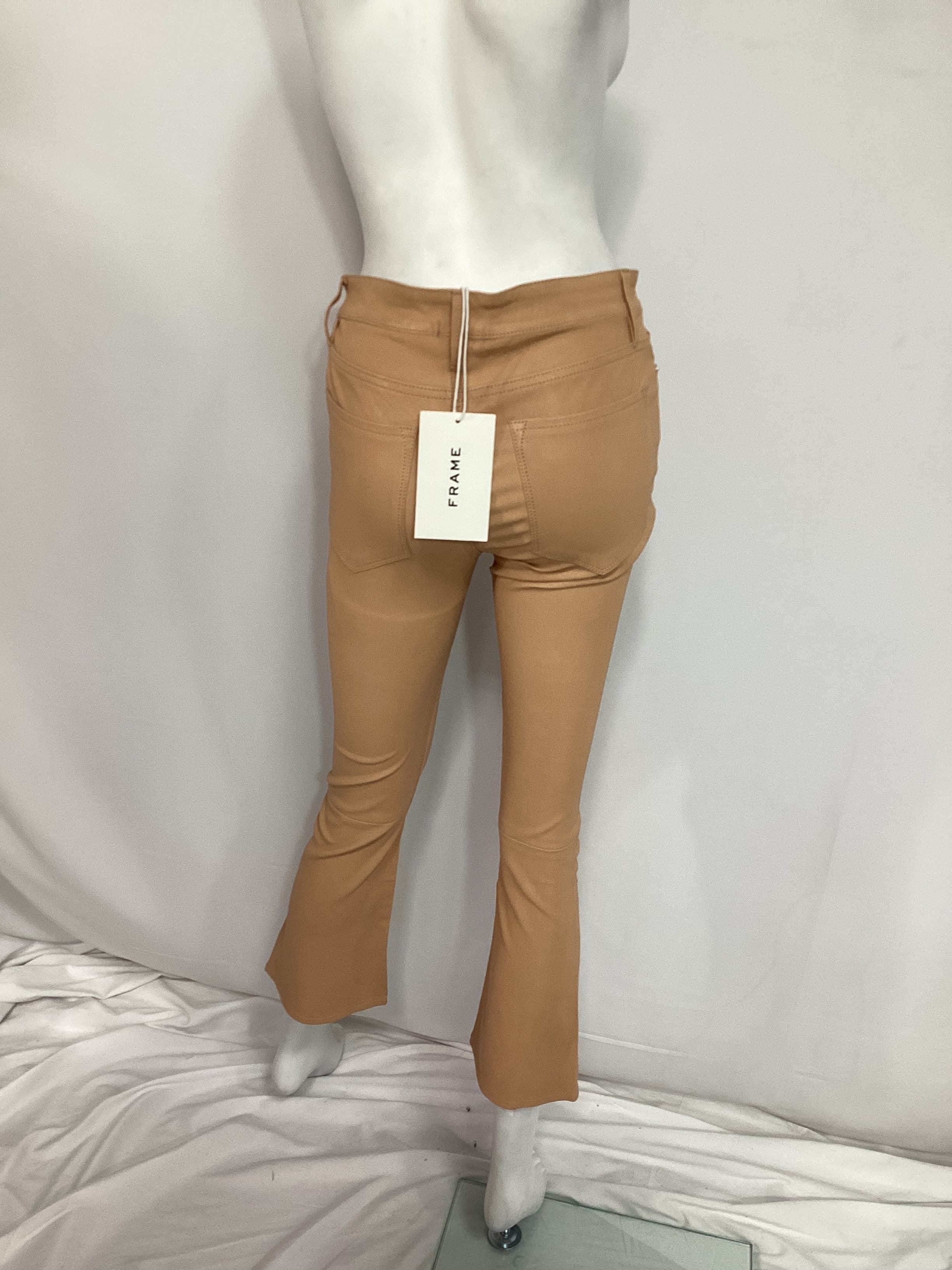 Leather Cropped Bootcut Pants - Image 3