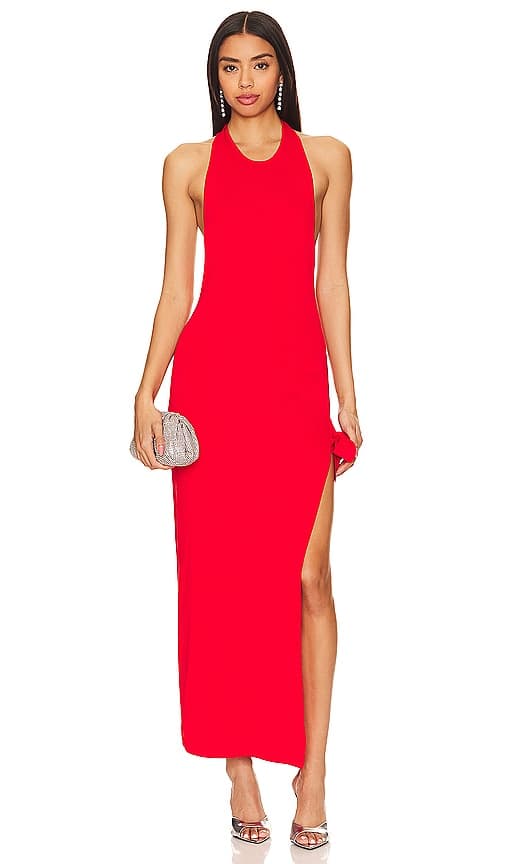 Junjo Knit Dress In Retro Red - Image 1