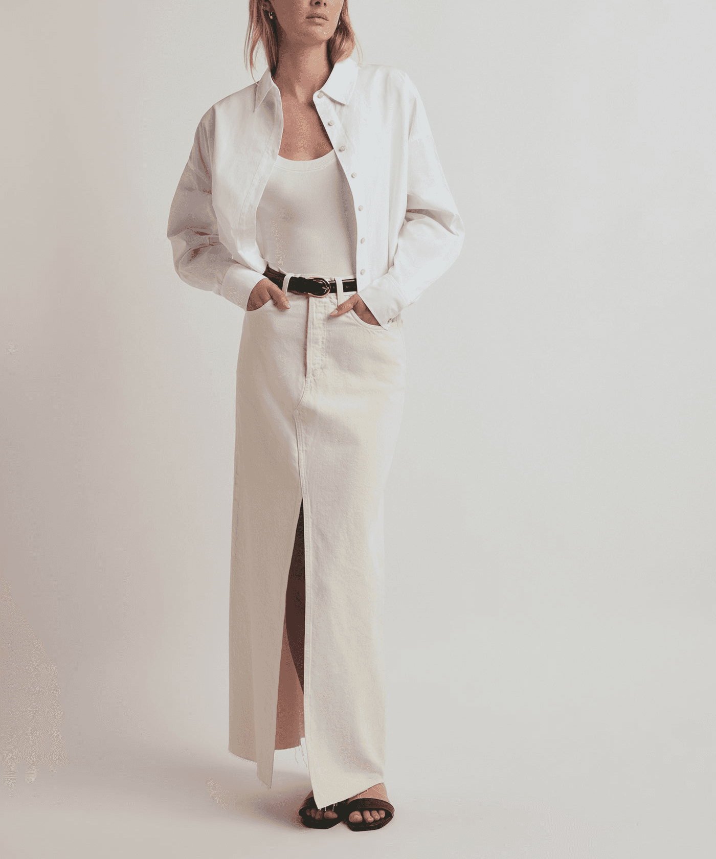 The Sadie High Rise Maxi A-Line Skirt - Image 1